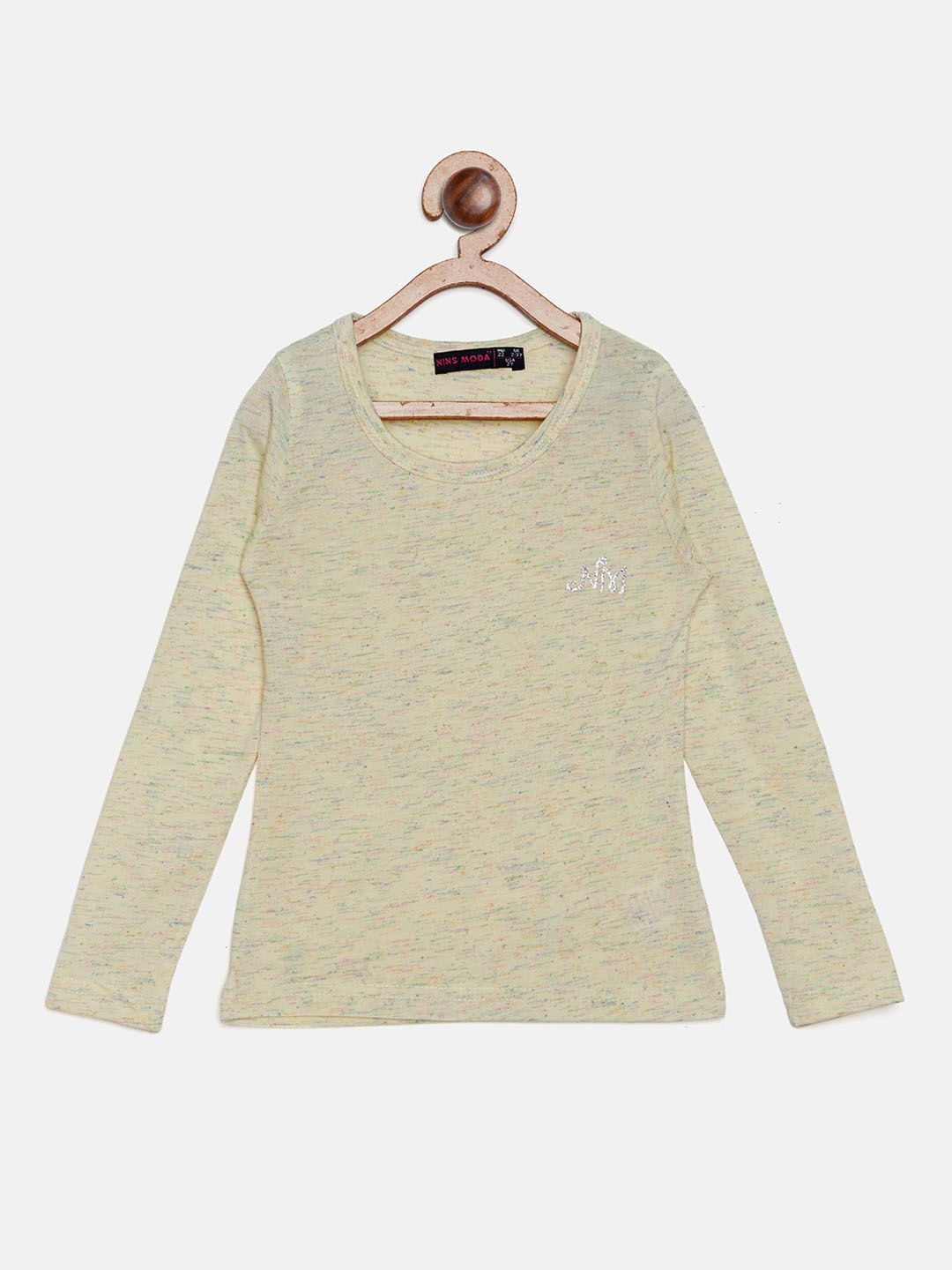 Nins Moda Cream-Coloured Regular Top
