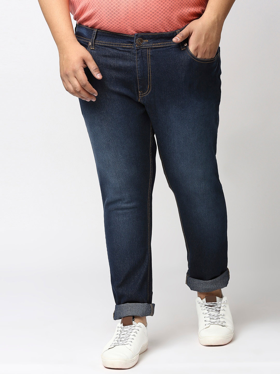 Freeform by High Star Men Plus Size Navy Blue Solid Mid Rise Clean Look Slim Fit Jeans
Freeform by High Star Men Plus Size Navy Blue Solid Mid Rise Clean Look Slim Fit Jeans