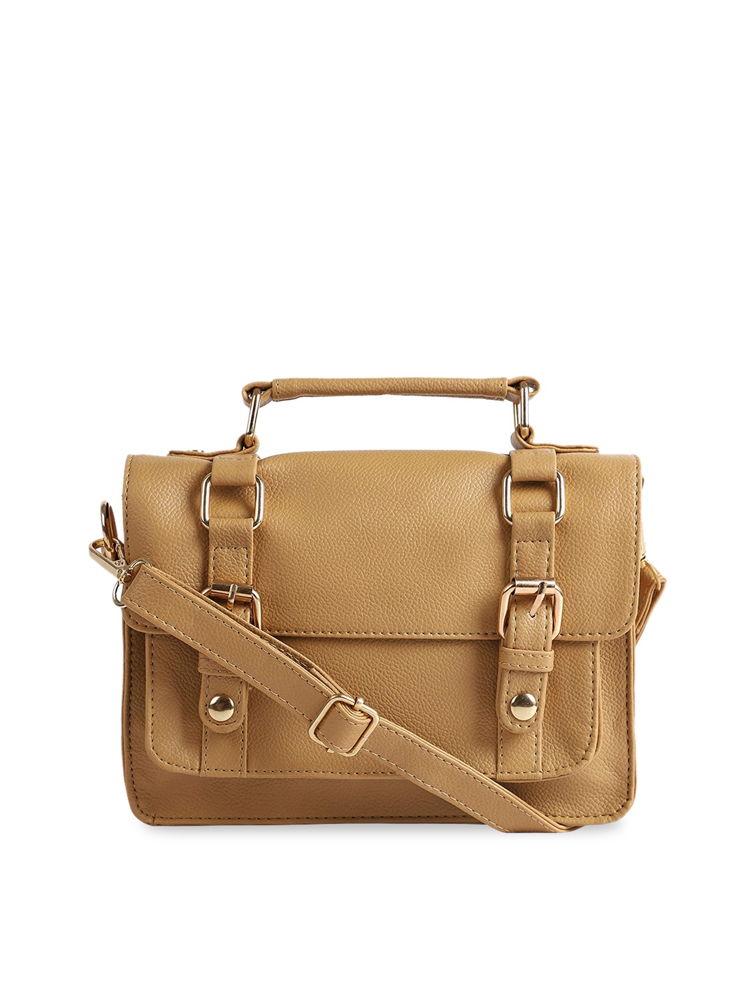 Bagsy Malone Beige Solid Satchel