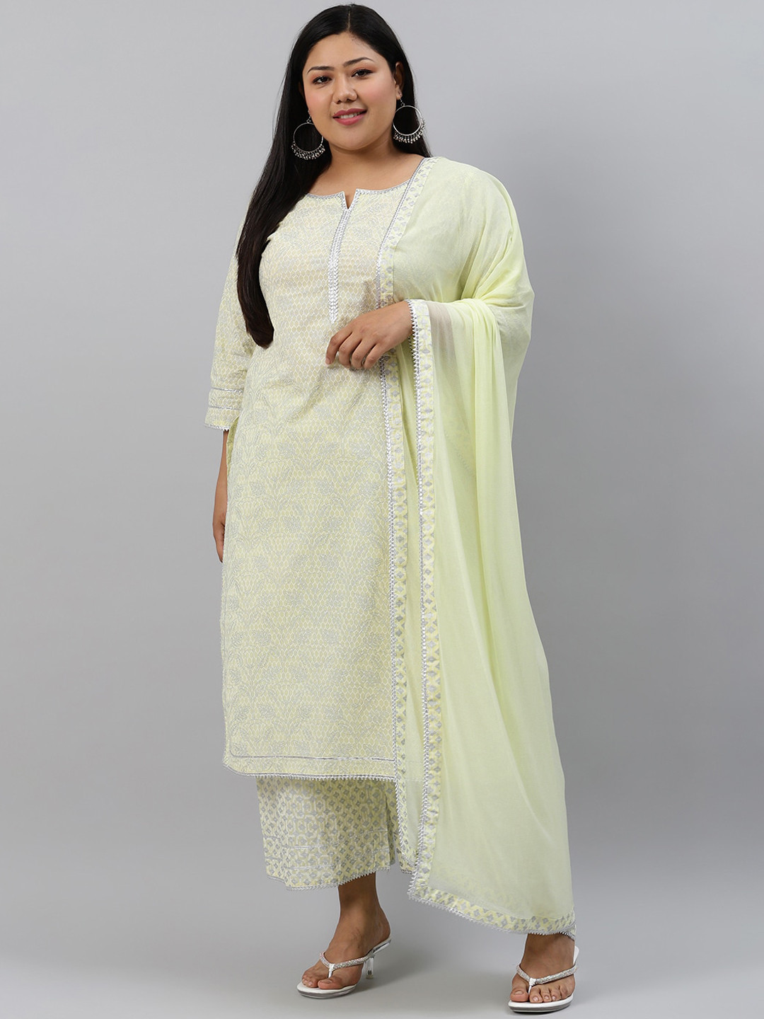 EXTRA LOVE BY LIBAS Women Yellow Printed Pure Cotton Kurta with Palazzos & With Dupatta 
EXTRA LOVE BY LIBAS Women Yellow Printed Pure Cotton Kurta with Palazzos & With Dupatta