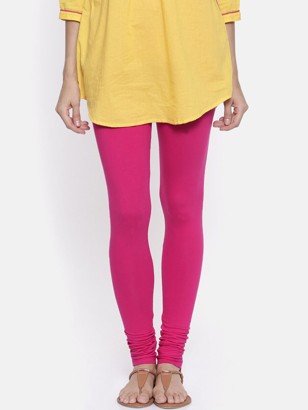 Bitz Women Pink Solid Organic Cotton Churidar Length Leggings
Bitz Women Pink Solid Organic Cotton Churidar Length Leggings