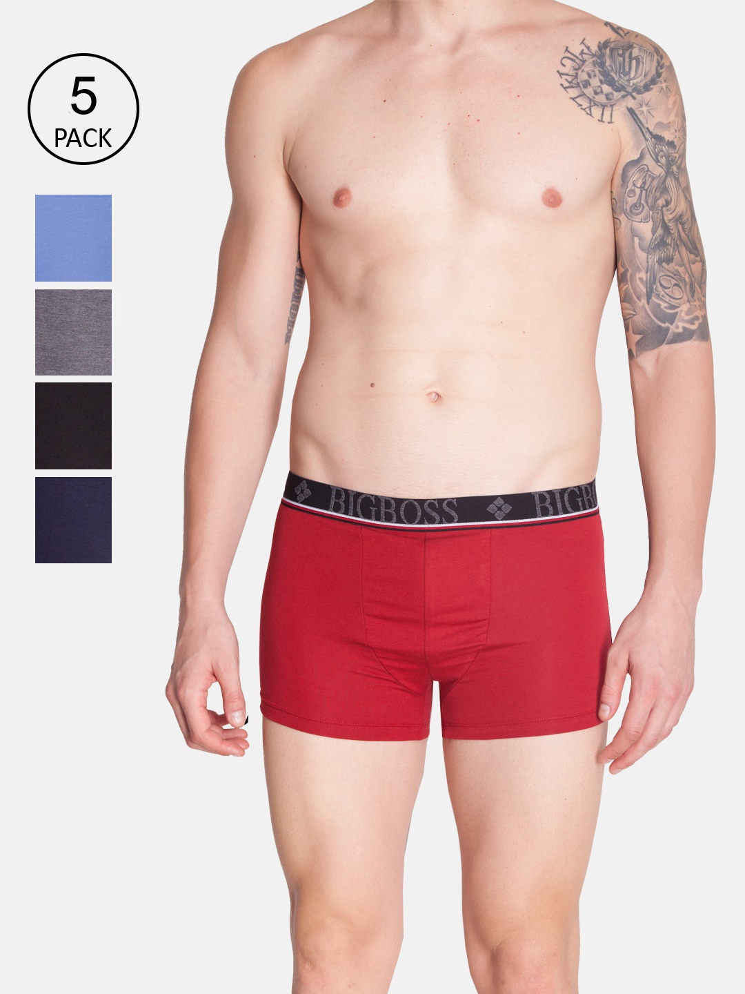 Dollar Bigboss Men Pack of 5 Shuffle Intellisoft Cotton Modal Trunk MJTR-15-R2-DYNAMO, Assorted
Dollar Bigboss Men Pack of 5 Shuffle Intellisoft Cotton Modal Trunk MJTR-15-R2-DYNAMO, Assorted