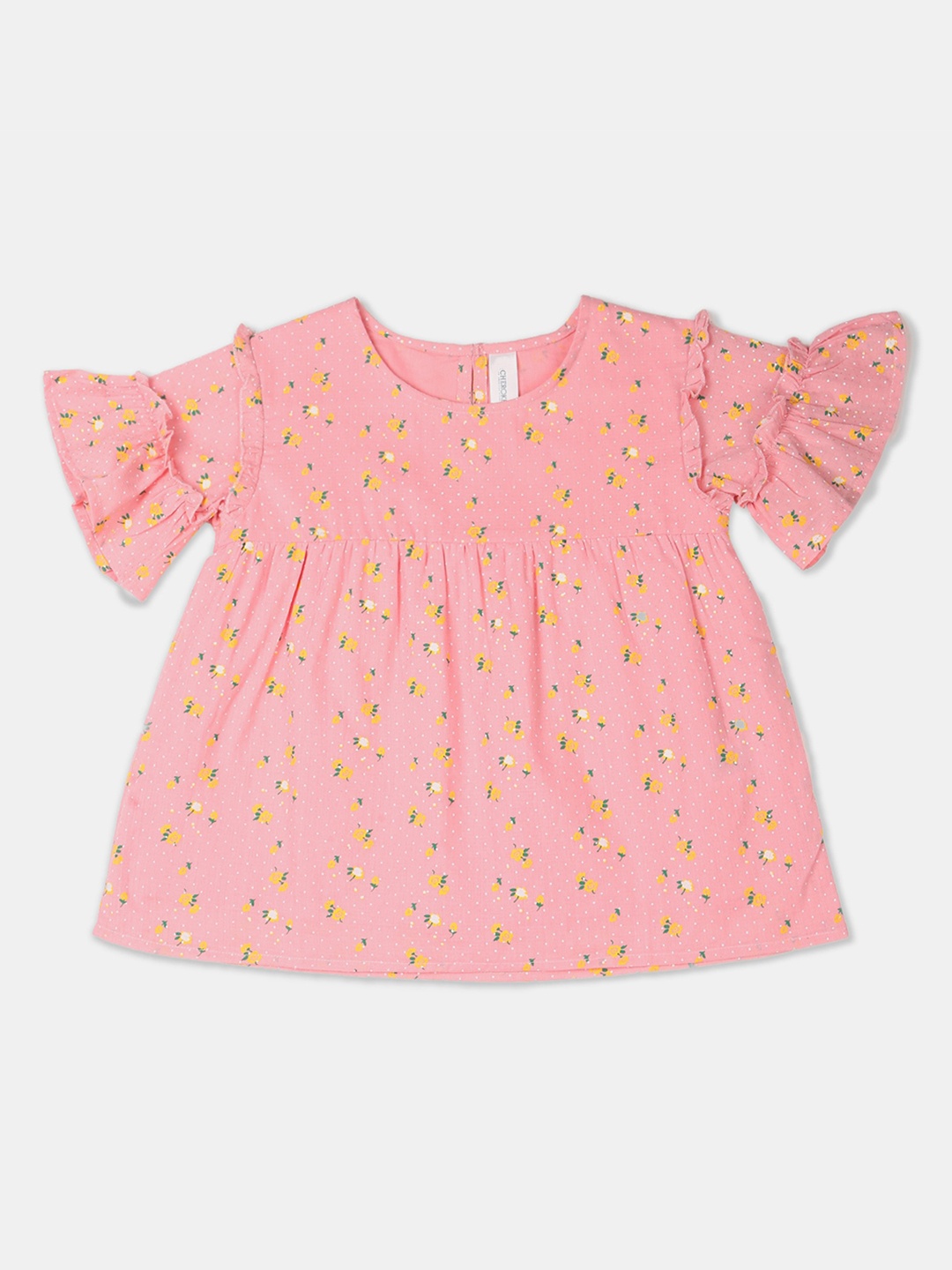 Cherokee Girls Pink Floral Printed A-Line Top