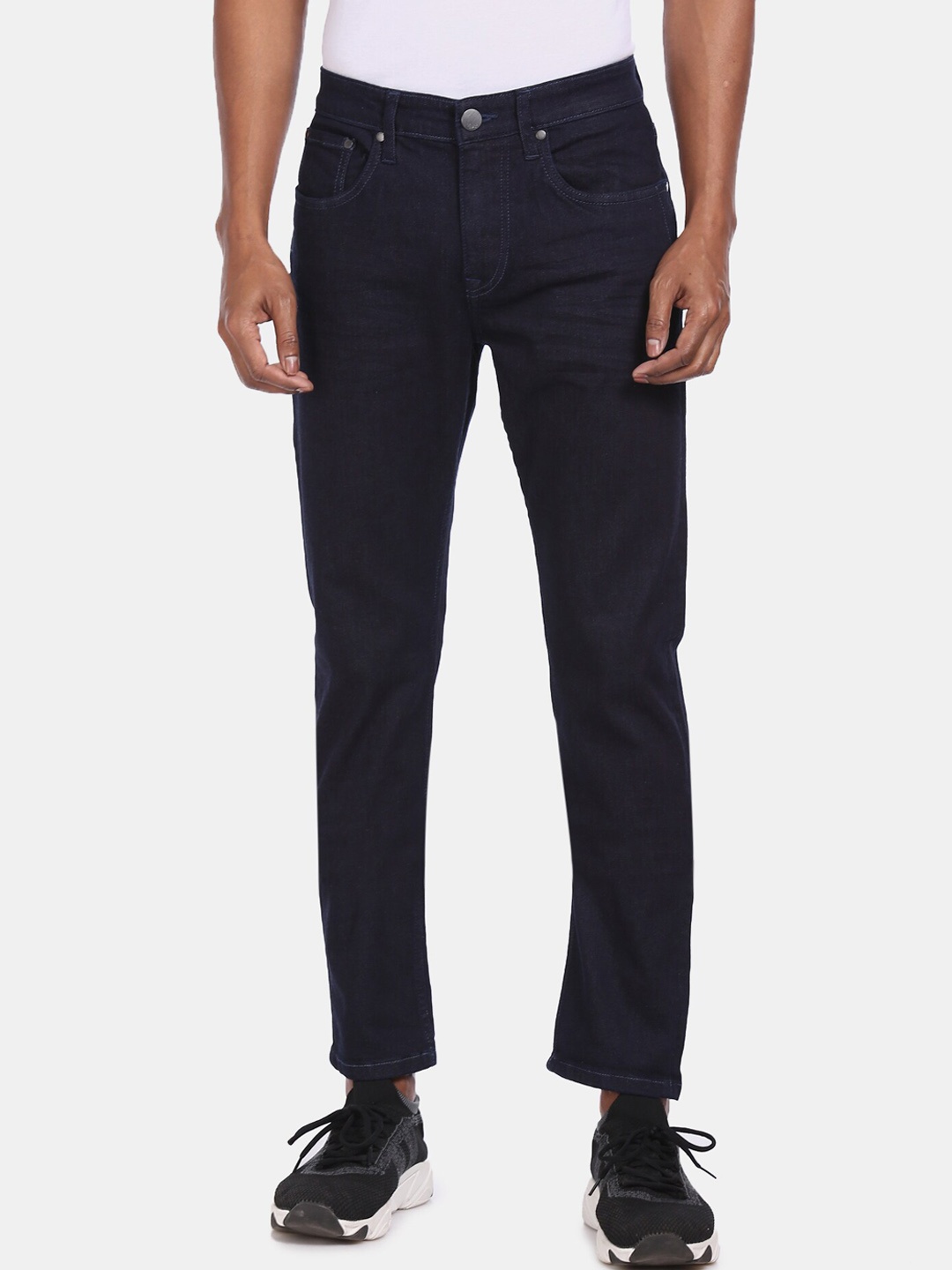 AD By Arvind Men Navy Blue Slim Fit Stretchable Jeans