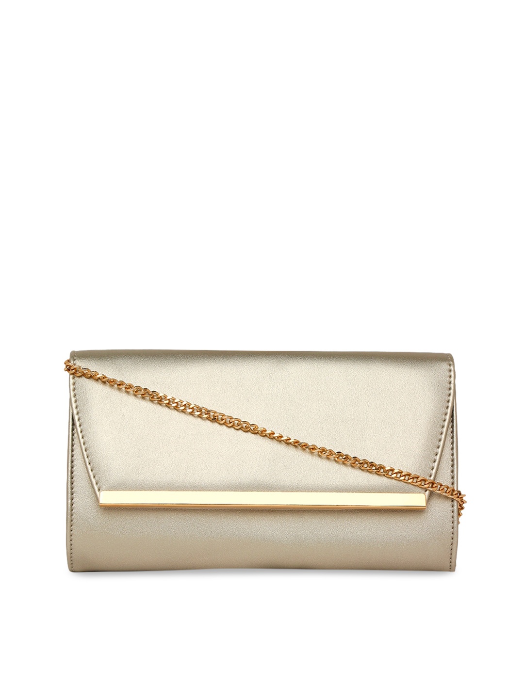 Forever Glam by Pantaloons Gold-Toned Solid Sling Bag