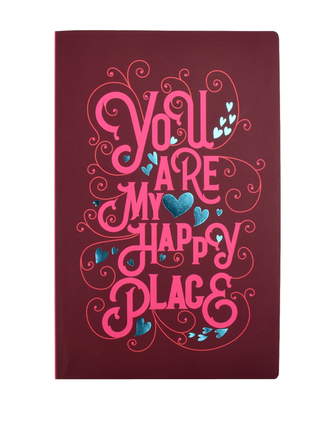 Doodle Set Of 2 Maroon & Pink Happy Place Twin Diary