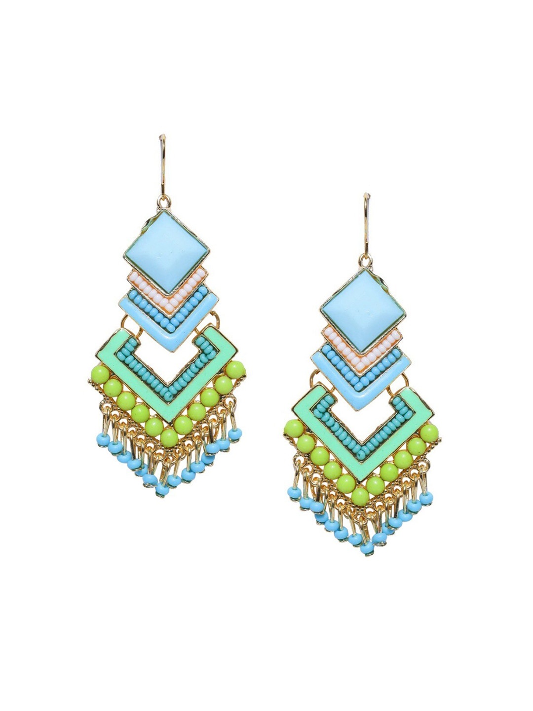 Crunchy Fashion Blue & Green Gold Plated Handcrafted Enamelled Geomatric Drop Earrings
Crunchy Fashion Blue & Green Gold Plated Handcrafted Enamelled Geomatric Drop Earrings