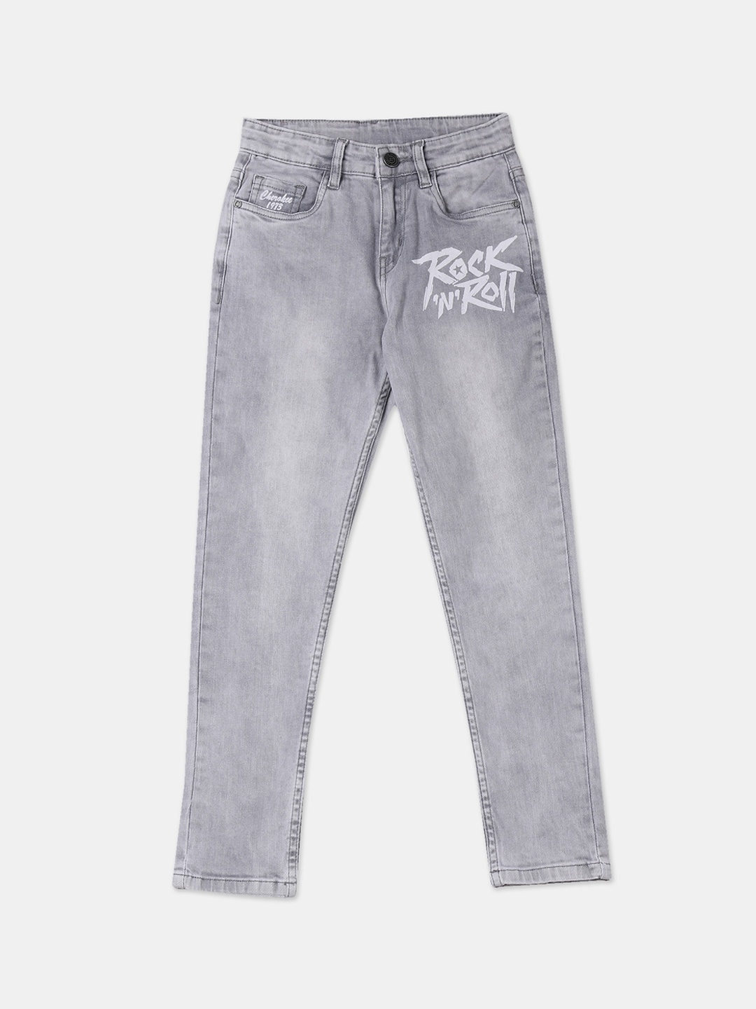 Cherokee Boys Grey Low Distress Light Fade Jeans