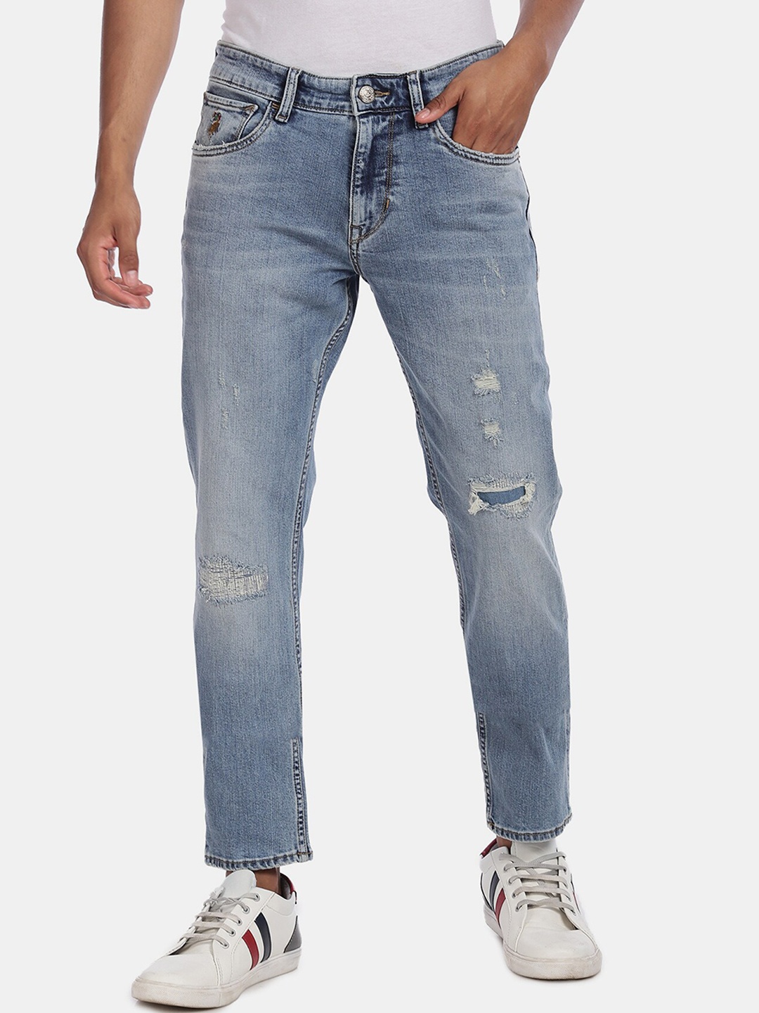 U.S. Polo Assn. Denim Co. Men Blue Brandon Slim Tapered Fit Mildly Distressed Light Fade Jeans
U.S. Polo Assn. Denim Co. Men Blue Brandon Slim Tapered Fit Mildly Distressed Light Fade Jeans