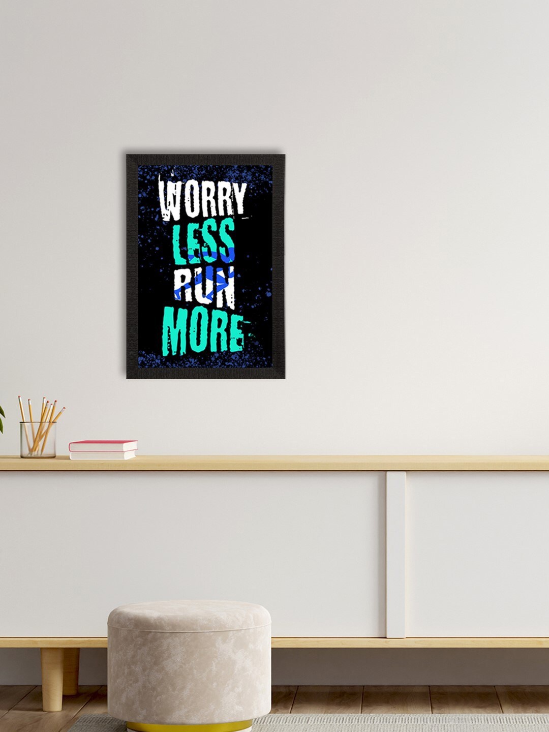 eCraftIndia Black & White Worry Less Run More Workout Motivational Quote Satin Matt Texture UV Art Painting
eCraftIndia Black & White Worry Less Run More Workout Motivational Quote Satin Matt Texture UV Art Painting