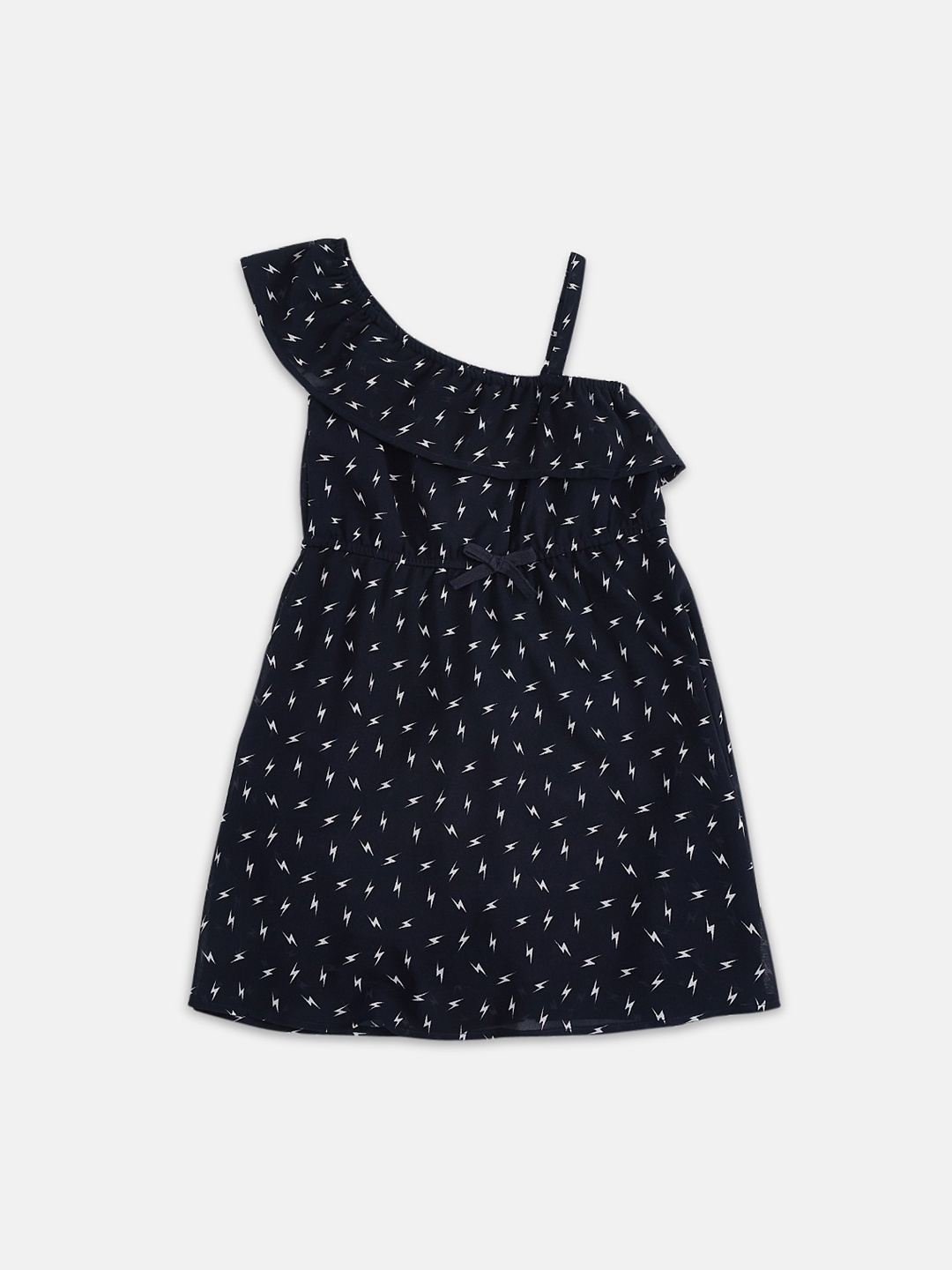 Pantaloons Junior Girls Navy & Off-White One-Shoulder Printed A-Line Dress, Navy blue
Pantaloons Junior Girls Navy & Off-White One-Shoulder Printed A-Line Dress, Navy blue