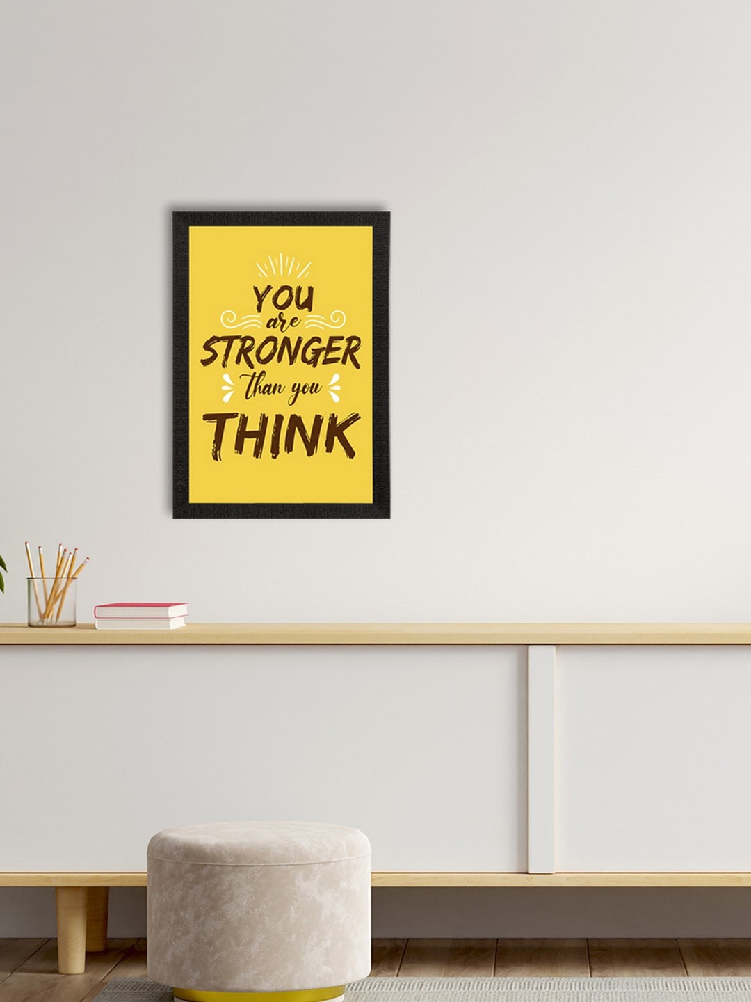 eCraftIndia Yellow & Brown You Are Stronger Than You Think Motivational Quote Satin Matt Texture UV Art Painting
eCraftIndia Yellow & Brown You Are Stronger Than You Think Motivational Quote Satin Matt Texture UV Art Painting