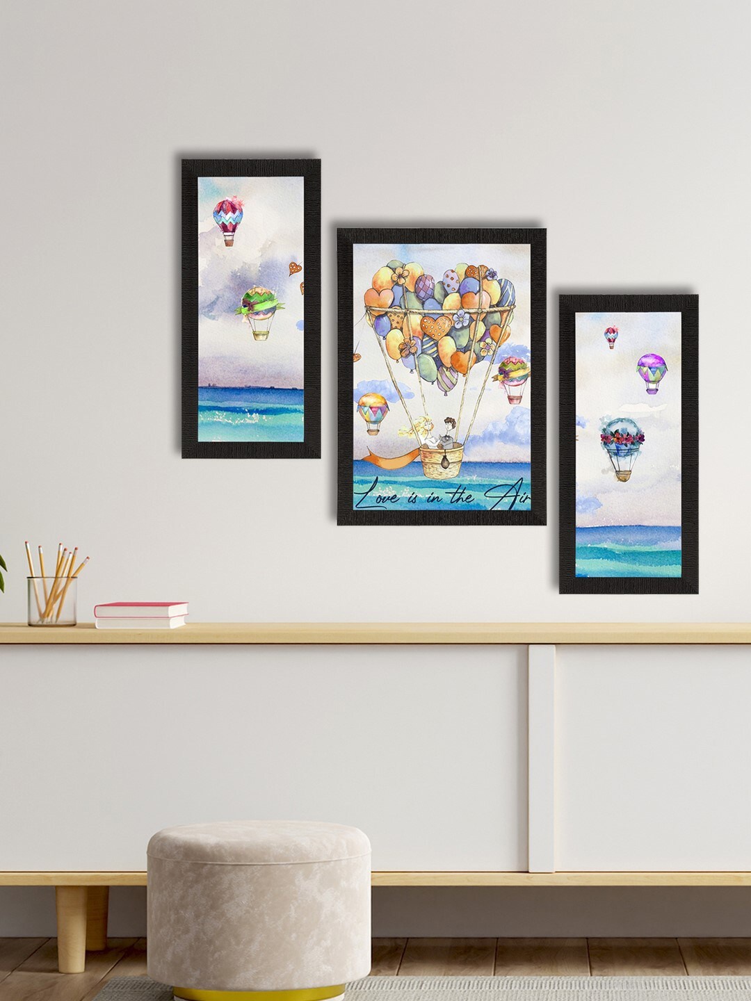 eCraftIndia Set Of 3 Blue & Yellow Love Is In the Air Balloon Matt Texture UV Wall Art
eCraftIndia Set Of 3 Blue & Yellow Love Is In the Air Balloon Matt Texture UV Wall Art
