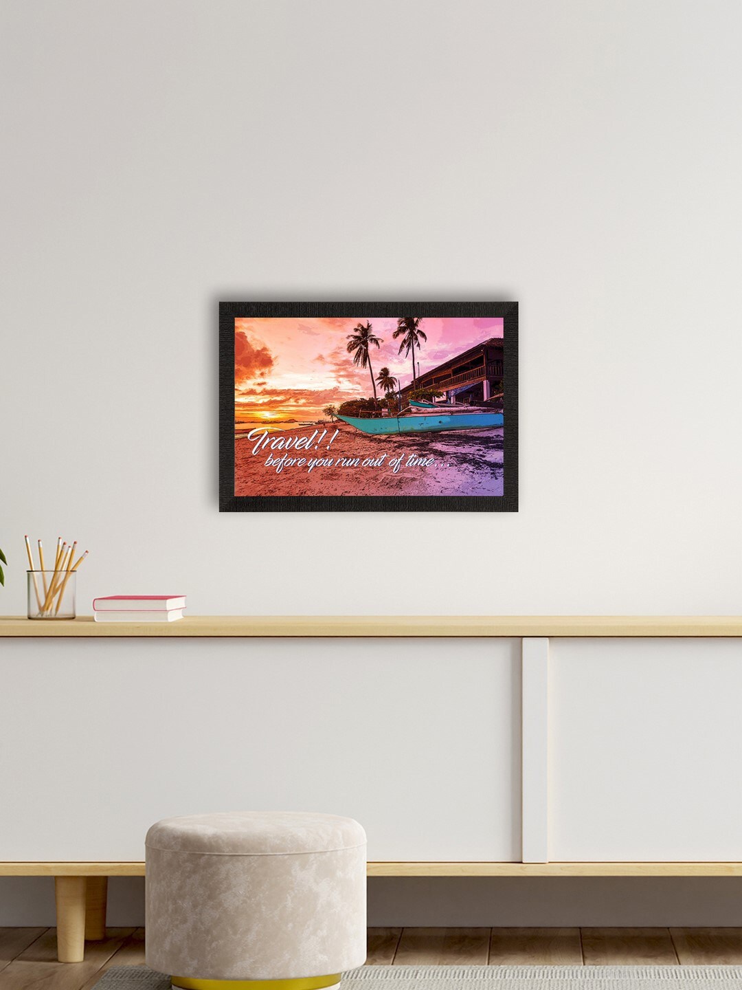 eCraftIndia Orange & Brown "Travel before you run out of time" Beach Side View Satin Matt Texture UV Art Painting
eCraftIndia Orange & Brown "Travel before you run out of time" Beach Side View Satin Matt Texture UV Art Painting