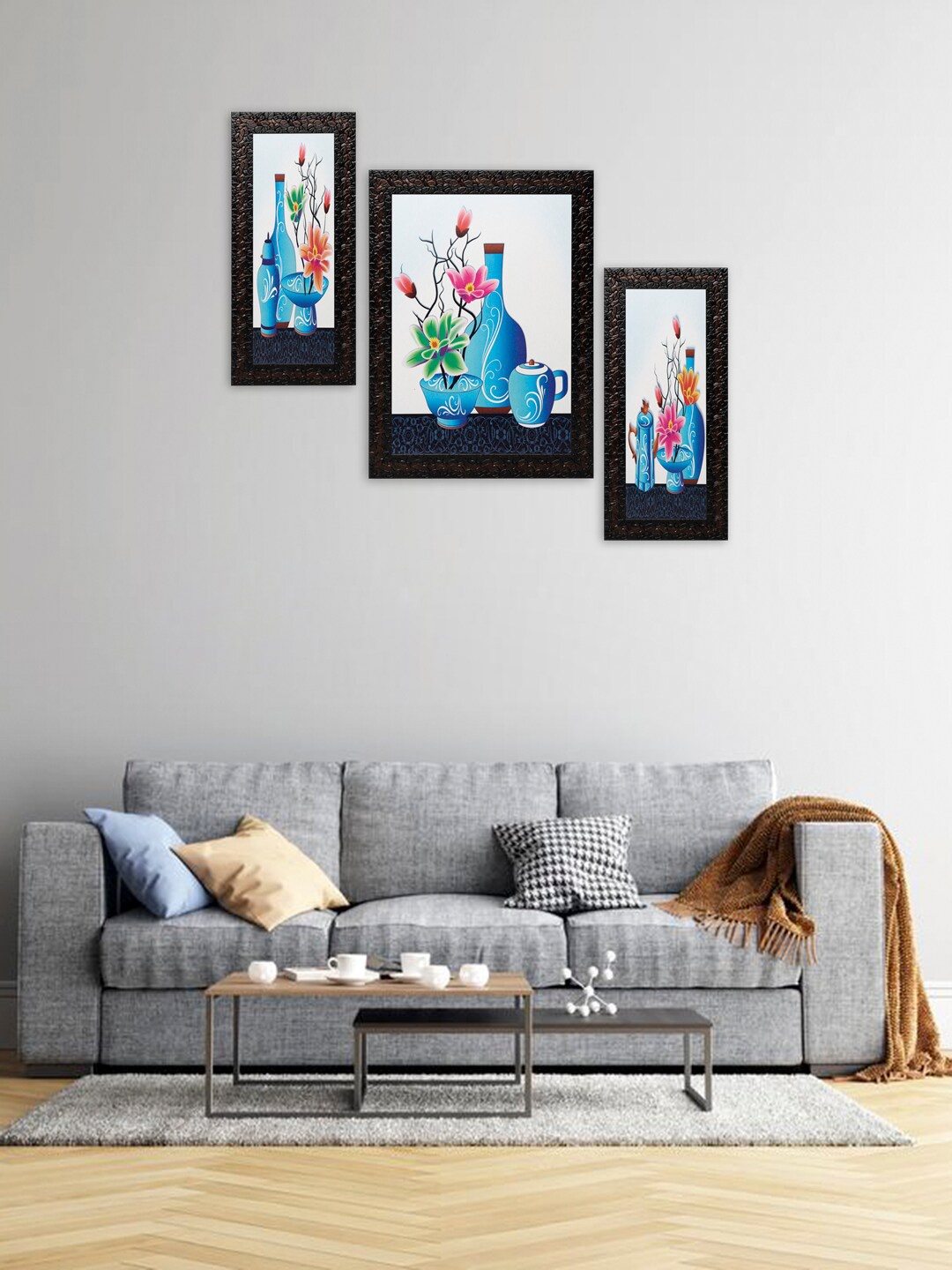 Indianara Set of 3 Blue & White Flowers in Vases Framed Wall Paintings without Glass
Indianara Set of 3 Blue & White Flowers in Vases Framed Wall Paintings without Glass