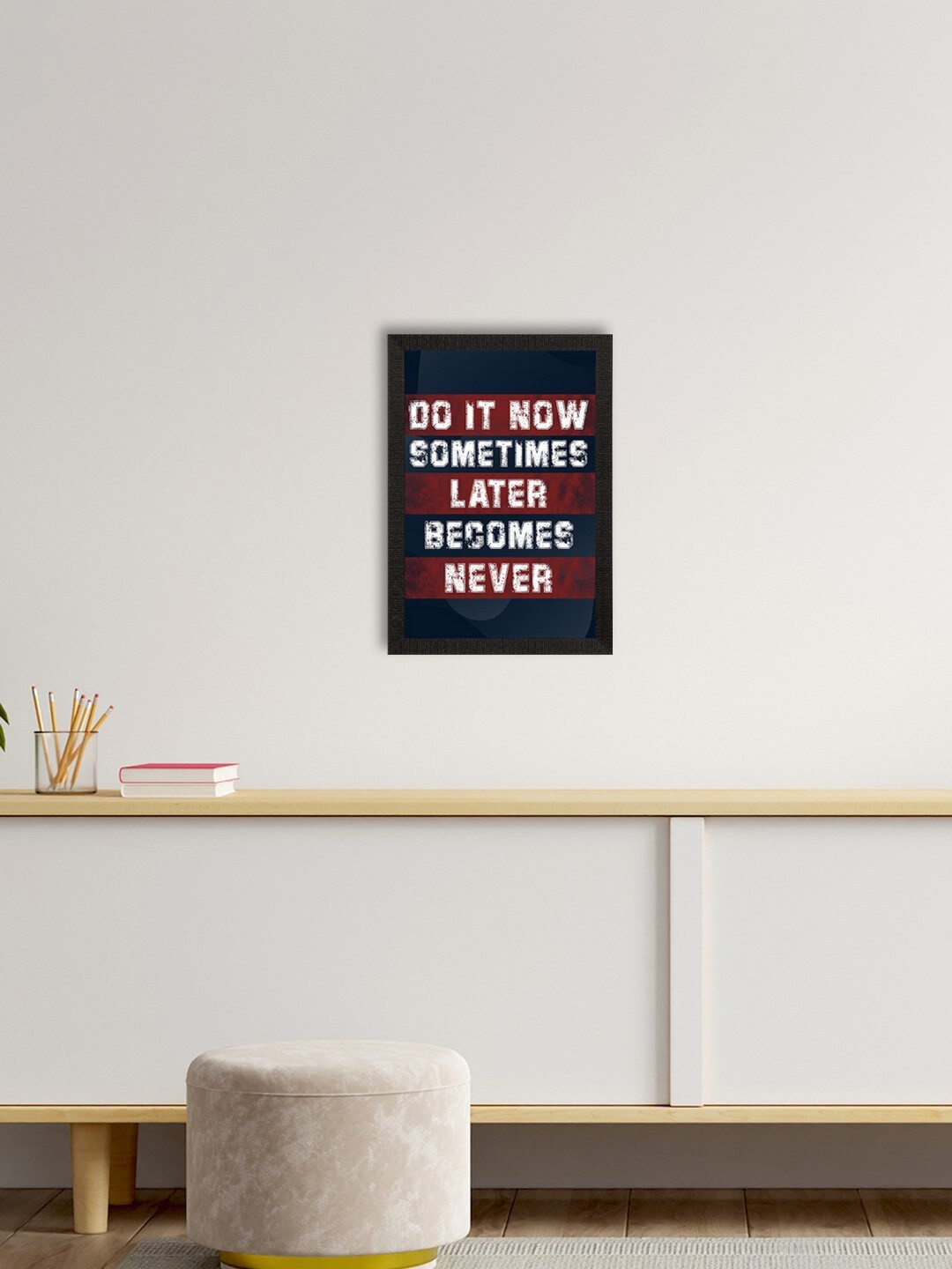 eCraftIndia Navy & White Motivational Quote Satin Matte Texture UV Wall Painting, Navy blue
eCraftIndia Navy & White Motivational Quote Satin Matte Texture UV Wall Painting, Navy blue