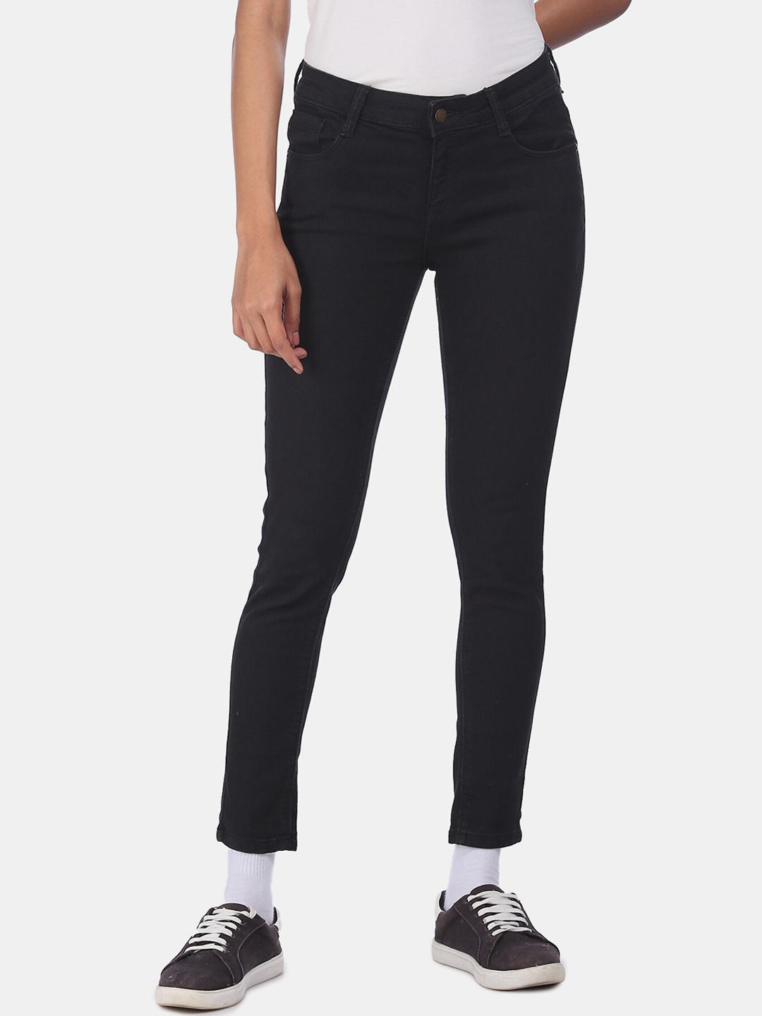 Cherokee Women Black Regular Fit Mid-Rise Clean Look Jeans
