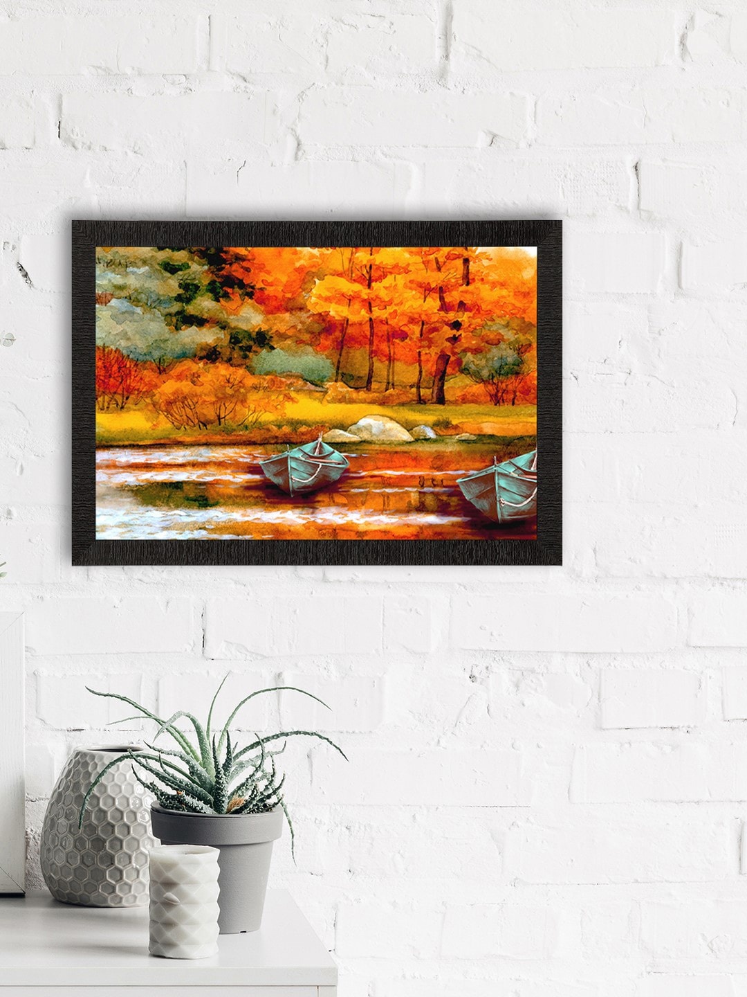 eCraftIndia Rust Orange & Green River Side Autumn Season Matte Texture UV Wall Painting
eCraftIndia Rust Orange & Green River Side Autumn Season Matte Texture UV Wall Painting