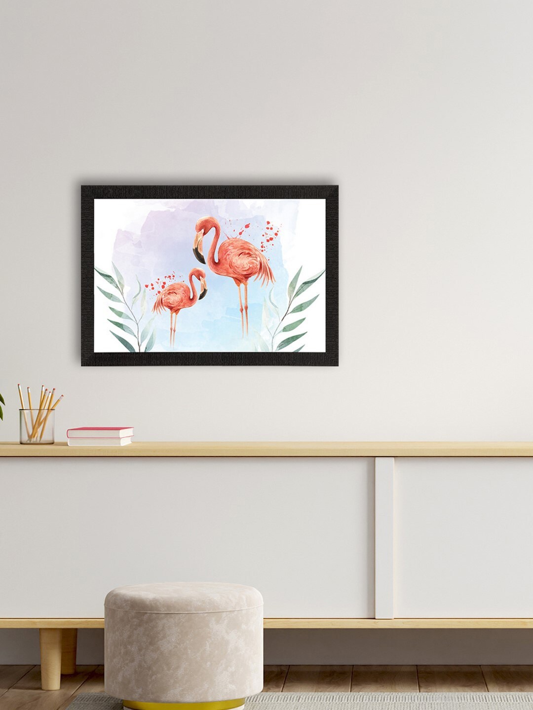 eCraftIndia Peach-Coloured & Green Flamingo Satin Matte Texture UV Wall Painting
eCraftIndia Peach-Coloured & Green Flamingo Satin Matte Texture UV Wall Painting