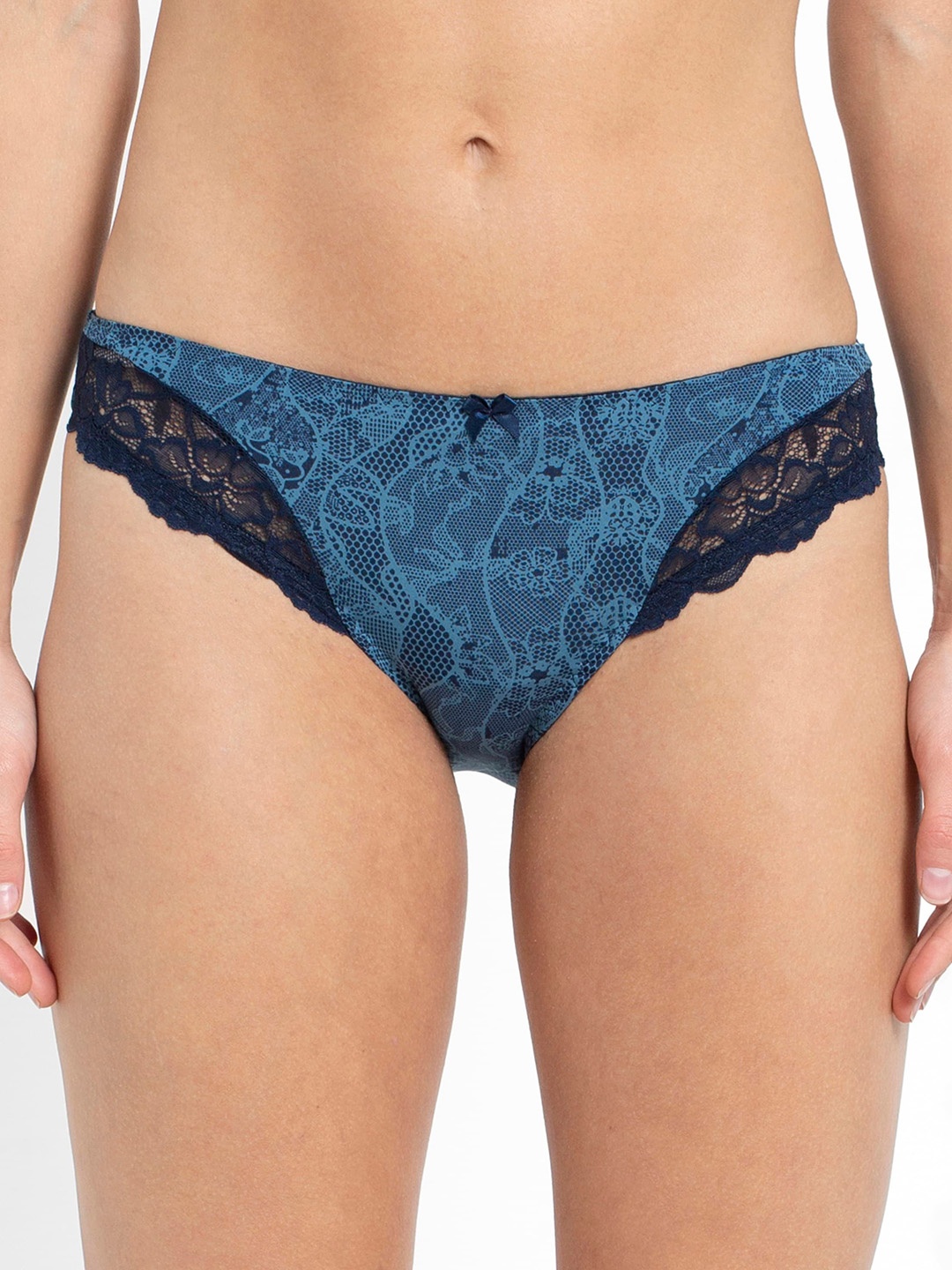 Jockey Women Self Design Bikini Briefs 1813-0105, Blue
