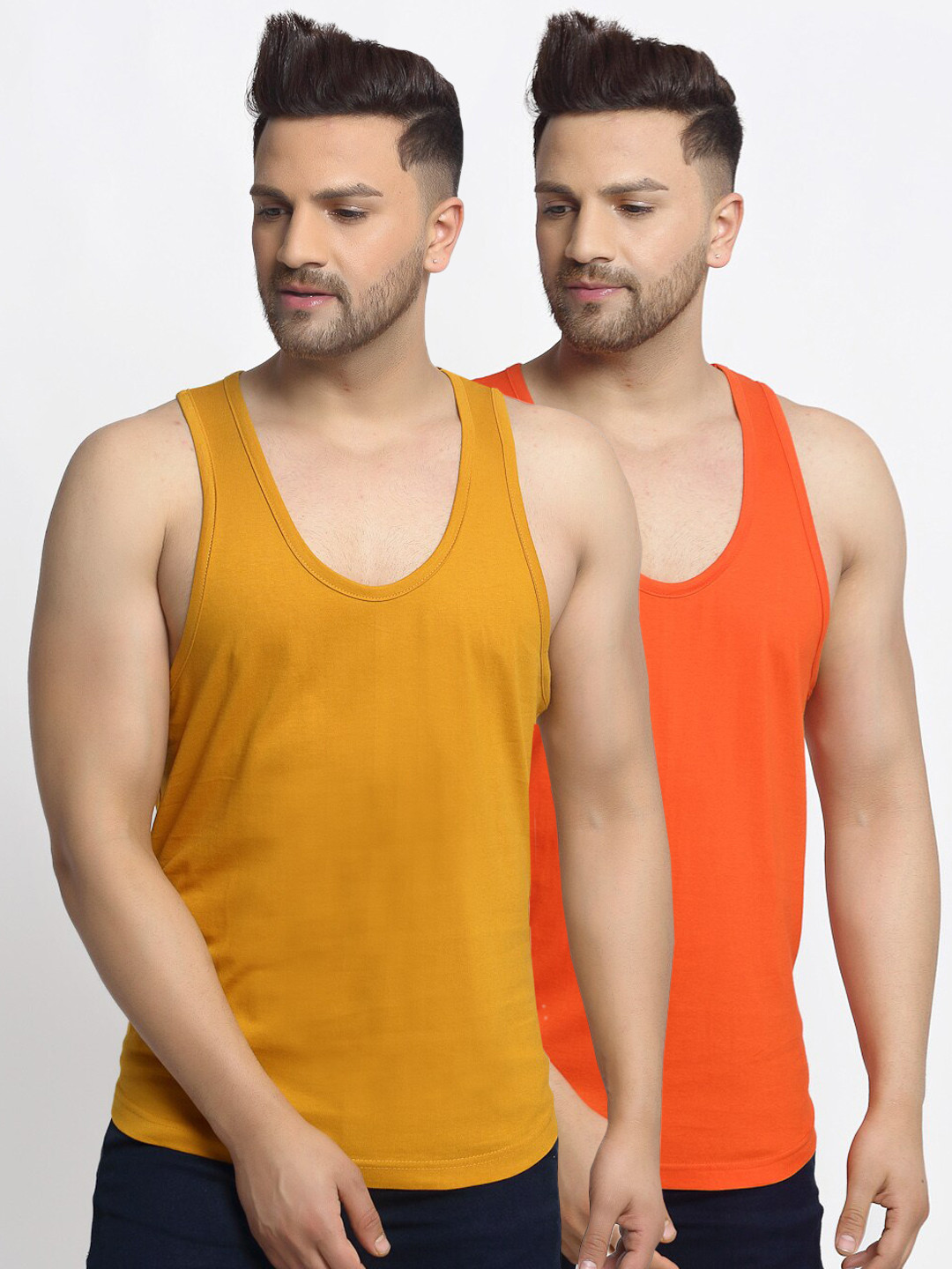 Friskers Men Pack Of 2 Solid Gym Vests, Orange
Friskers Men Pack Of 2 Solid Gym Vests, Orange