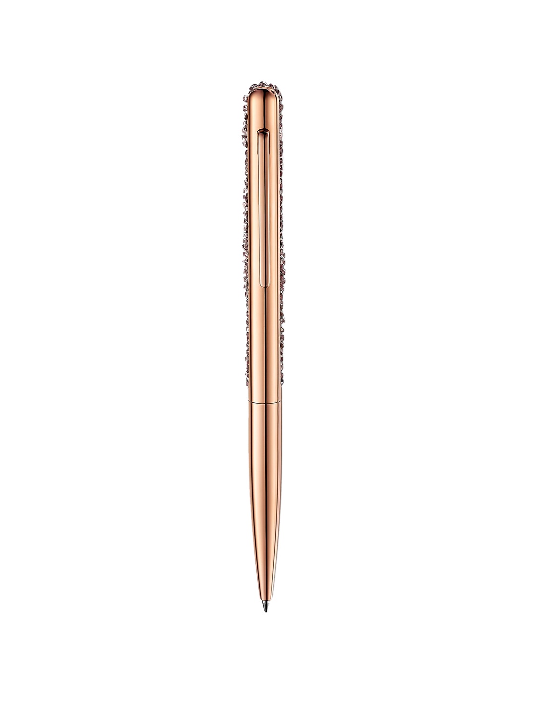 SWAROVSKI Women Rose Gold-Toned White Crystal-Studded Ball Point Pen