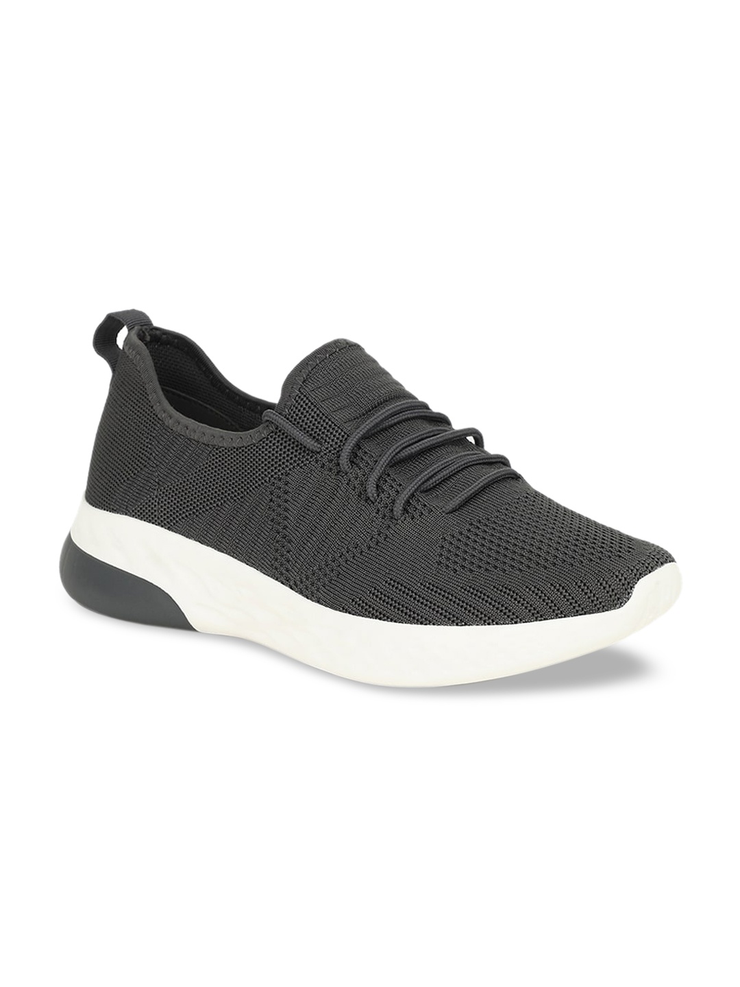 North Star Men Grey Woven Design Sneakers