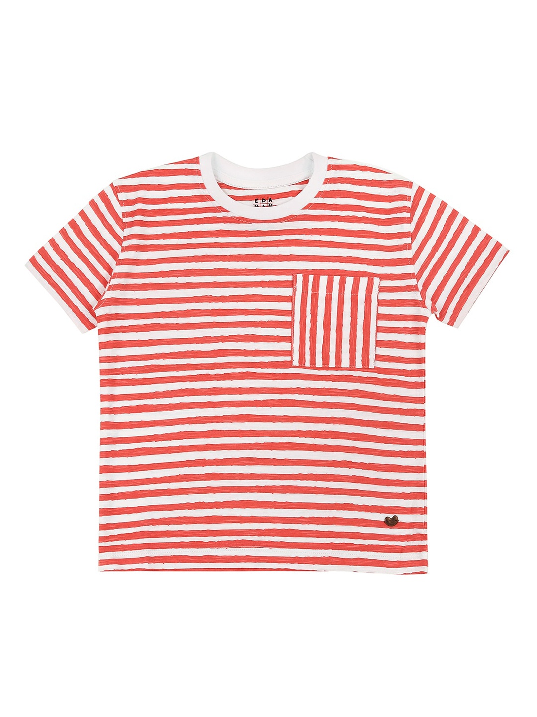 Ed-a-Mamma Boys Orange White Striped Round Neck Cotton Sustainable Pure Cotton T-shirt
Ed-a-Mamma Boys Orange White Striped Round Neck Cotton Sustainable Pure Cotton T-shirt