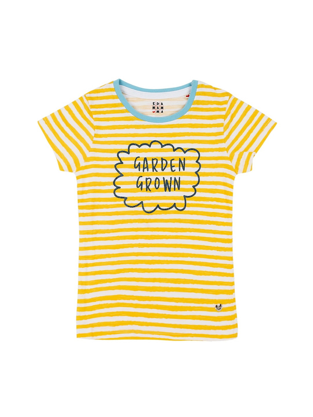 Ed-a-Mamma Girls Yellow White Striped Round Neck Pure Cotton Sustainable Pure Cotton T-shirt
Ed-a-Mamma Girls Yellow White Striped Round Neck Pure Cotton Sustainable Pure Cotton T-shirt