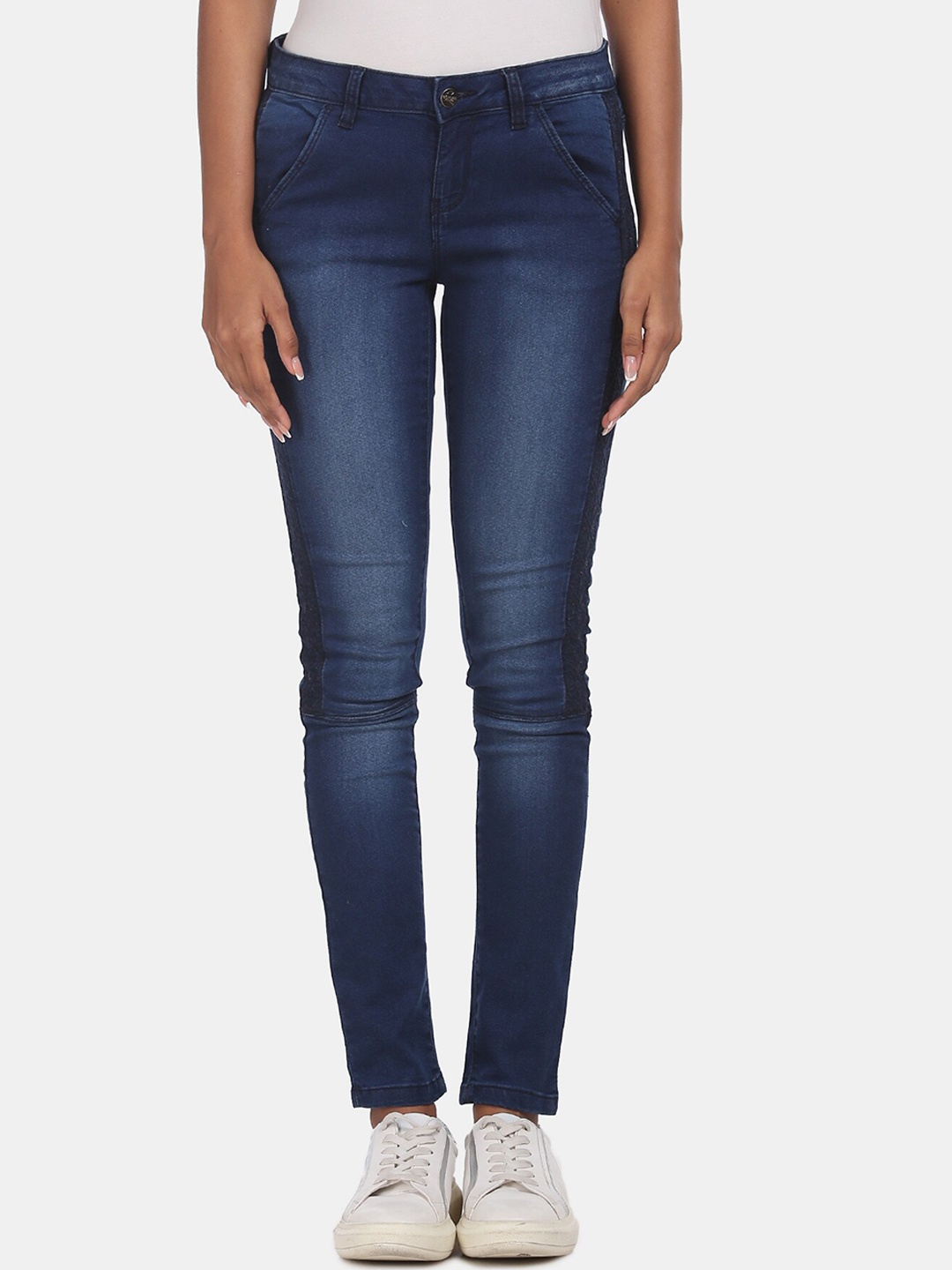 Cherokee Women Blue Slim Fit Mid-Rise Clean Look Stretchable Jeans