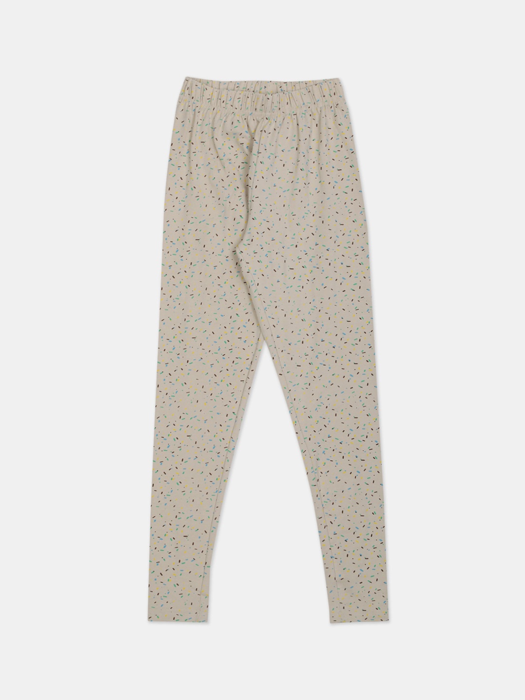 Cherokee Girls Beige & Brown Printed Ankle-Length leggings