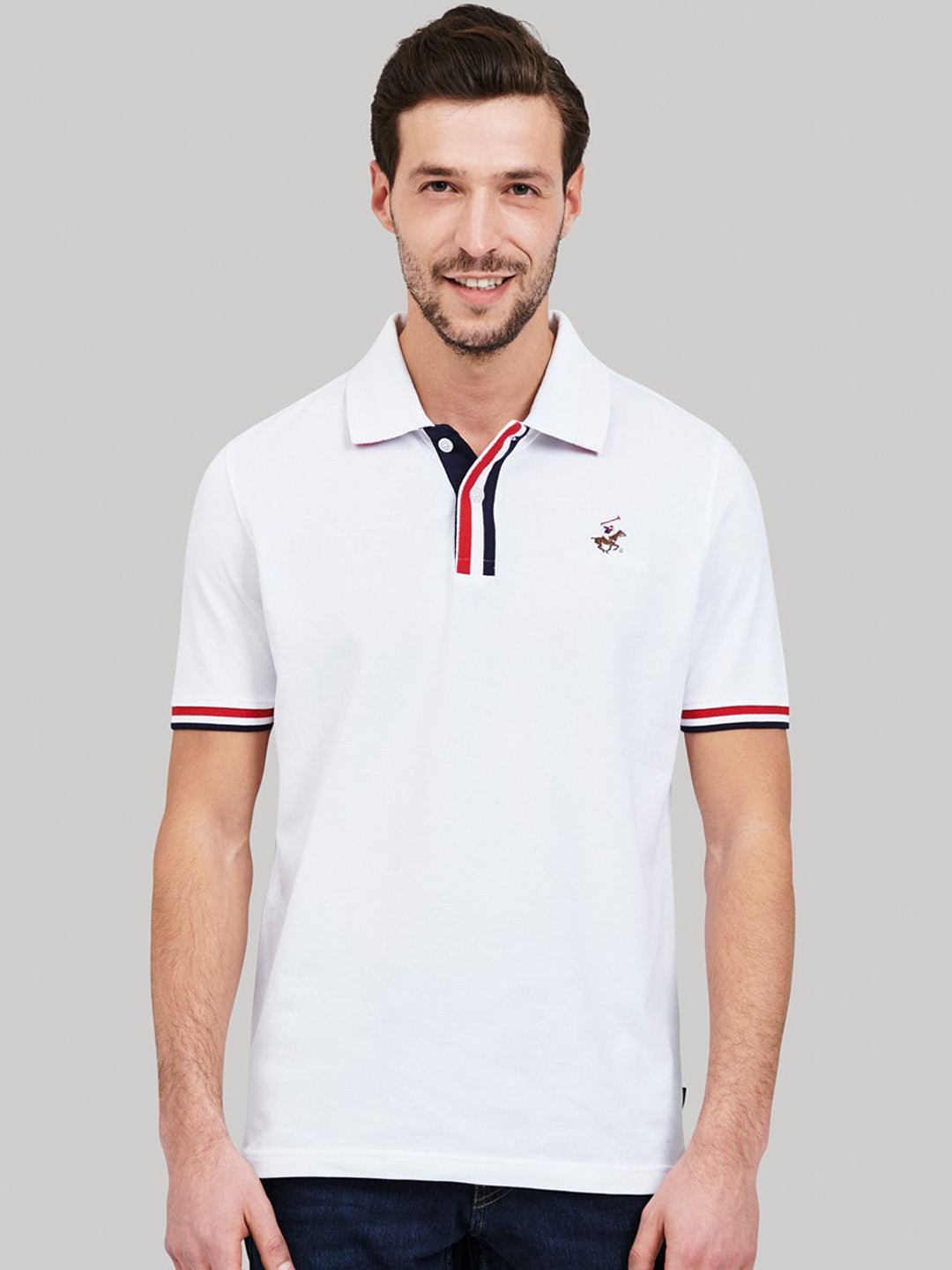 Beverly Hills Polo Club Men White Self Design Polo Collar T-shirt
Beverly Hills Polo Club Men White Self Design Polo Collar T-shirt