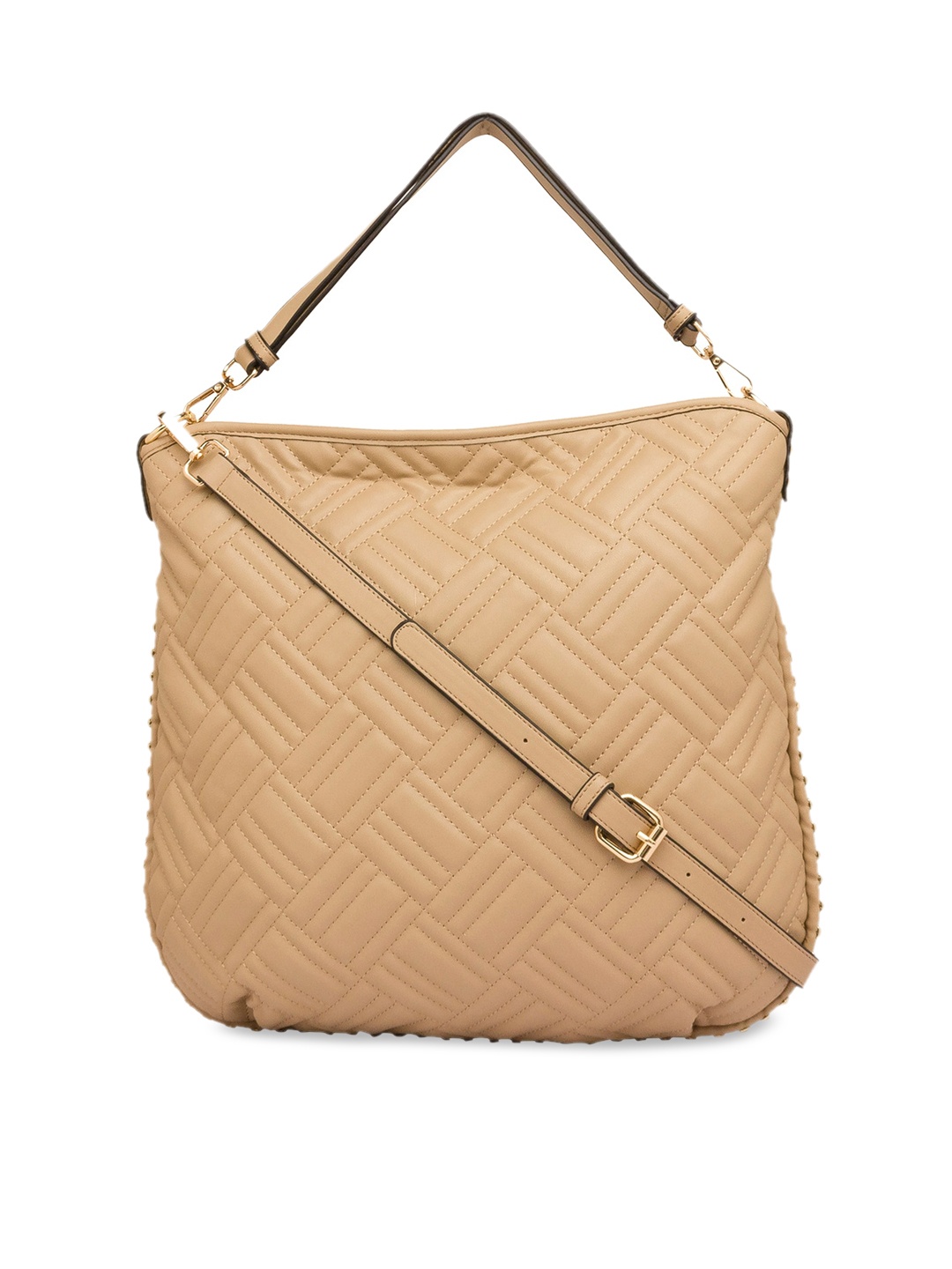 Sole To Soul Beige Textured Hobo Bag