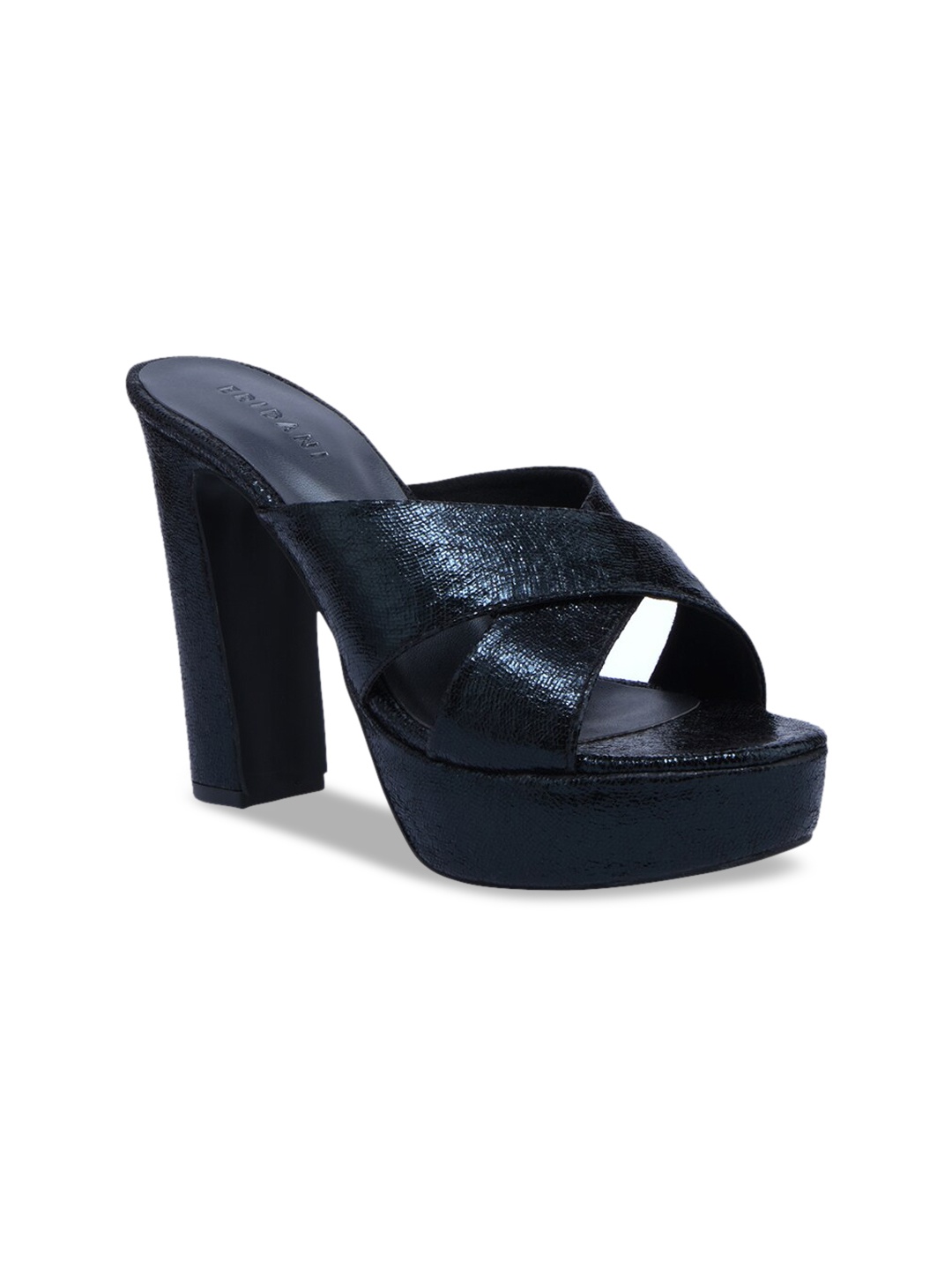 ERIDANI Women Black Solid Heels