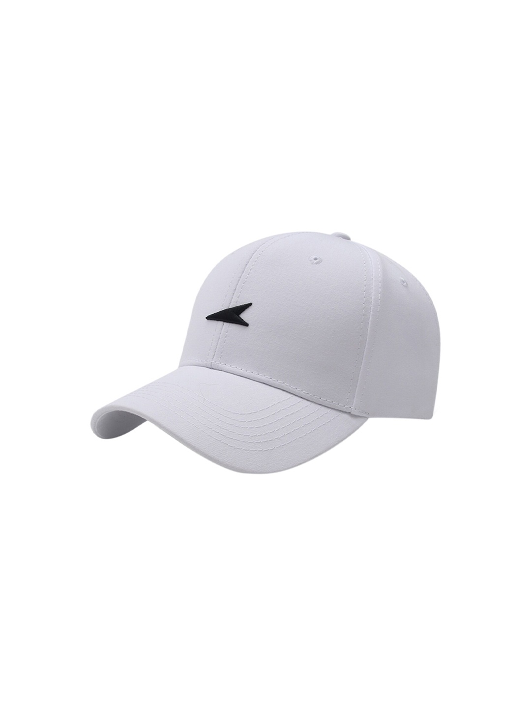 Bunnywave Unisex White Solid Baseball Cap