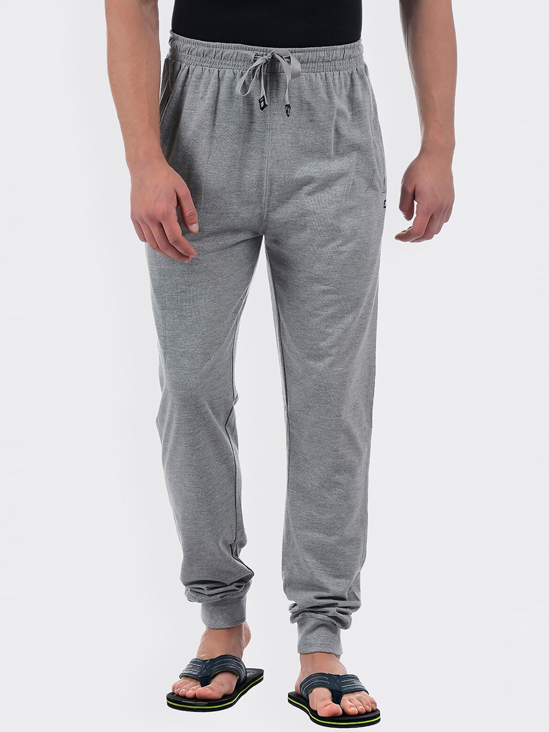 Sweet Dreams Men Grey Melange Solid Lounge Joggers