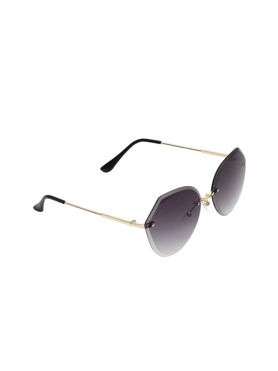 Floyd Women Grey Lens & Gold-Toned Aviator Sunglasses RL1 GOLD GRY-Grey