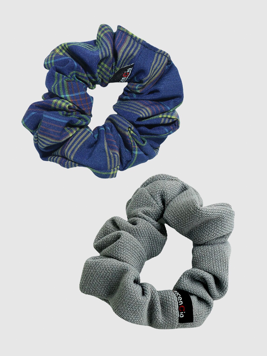 inocenCia Women Blue & Grey Set of 2 Ponytail Holders