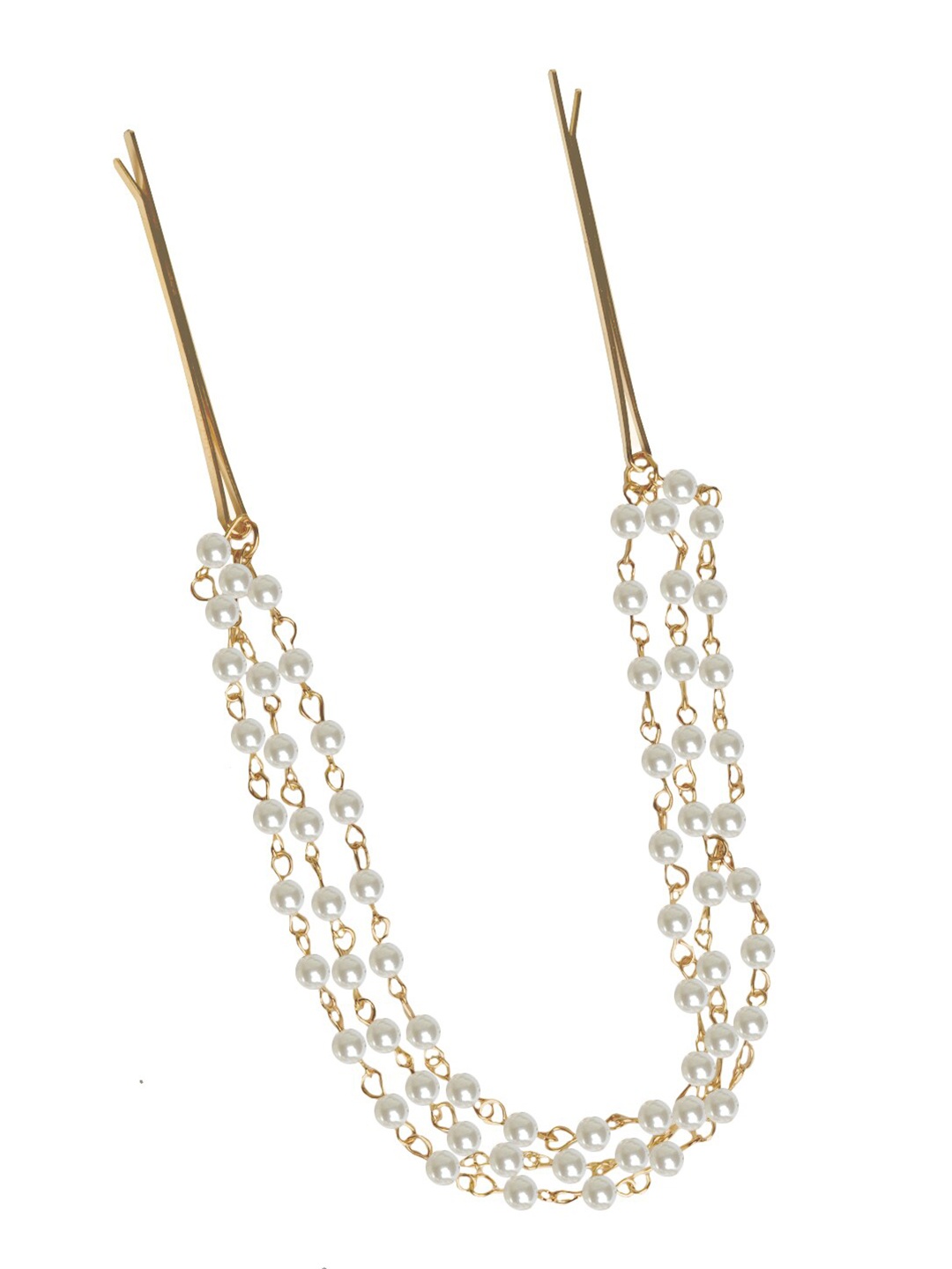 JOKER & WITCH Women Gold-Toned & White Hairstick
