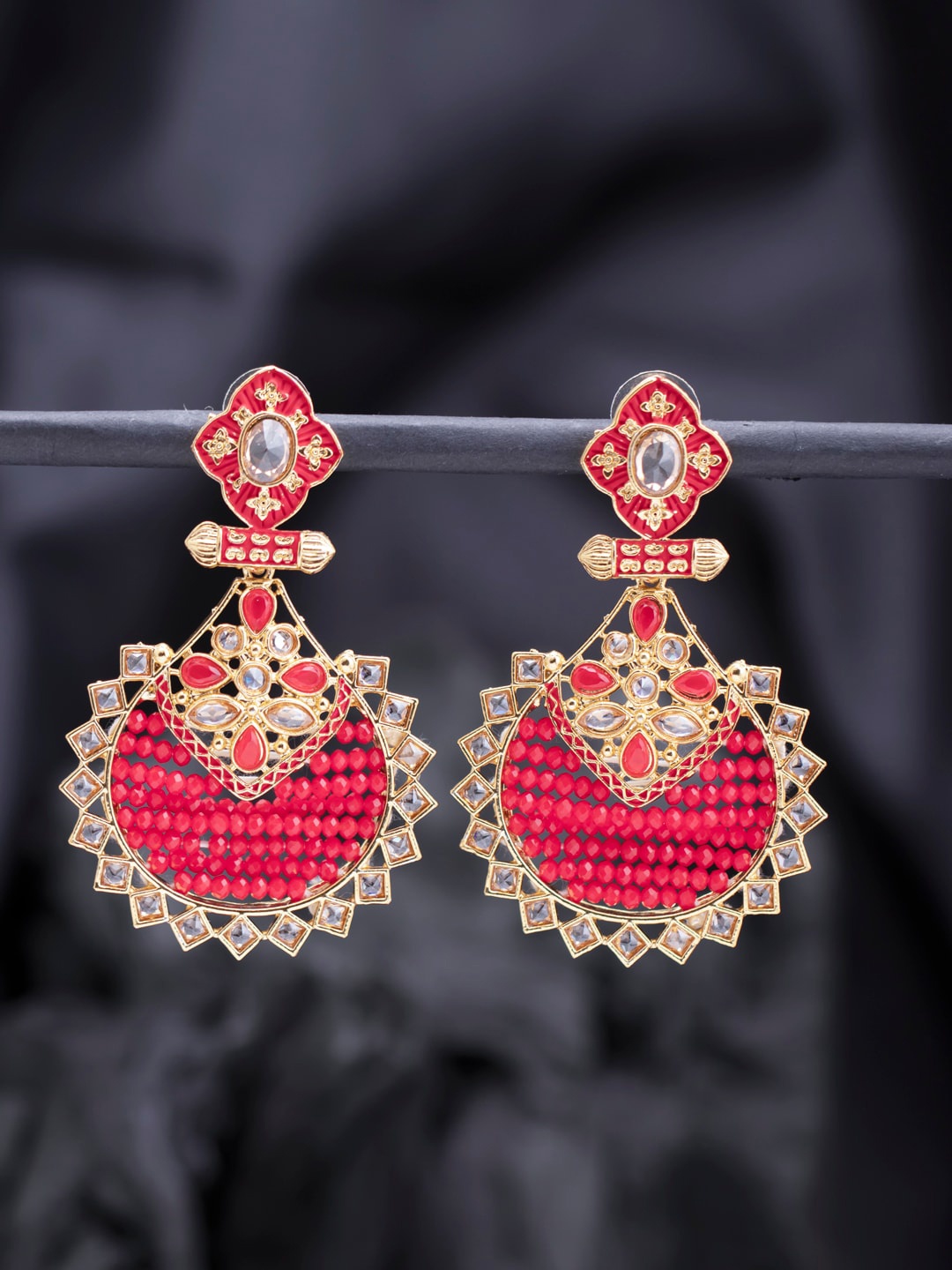 Sukkhi Maroon Contemporary Chandbalis