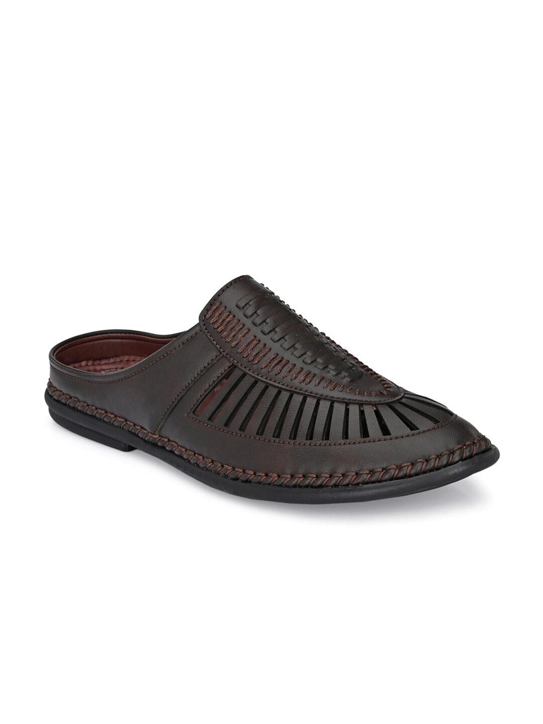 Fentacia Men Brown Ethnic Shoe-Style Sandals