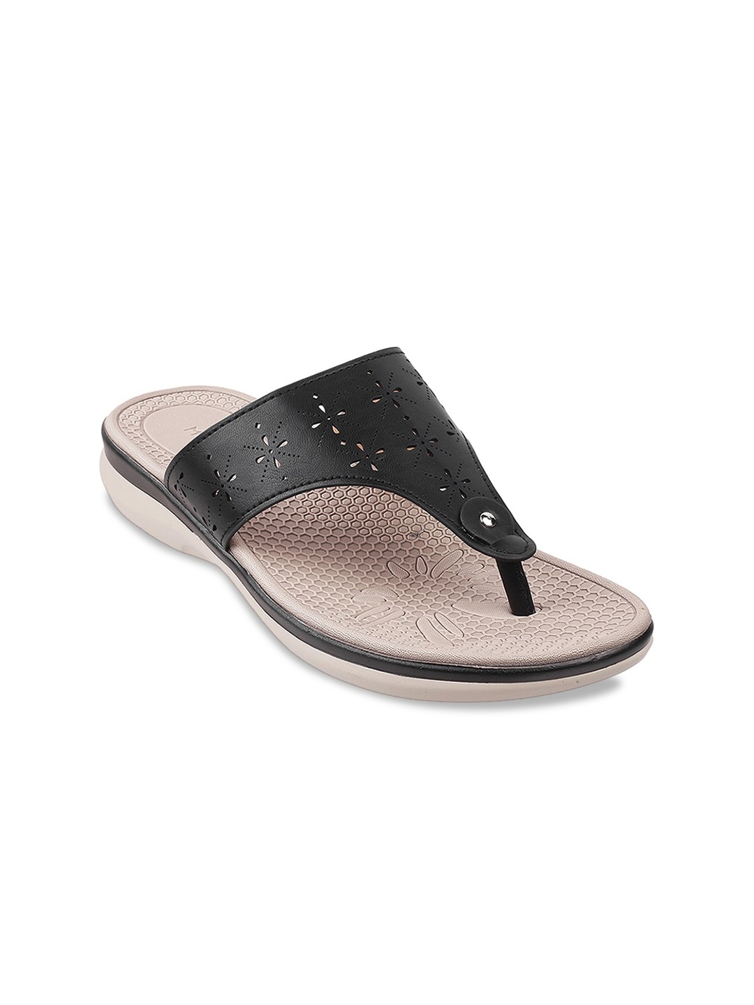 Mochi Women Black Embellished Sandals