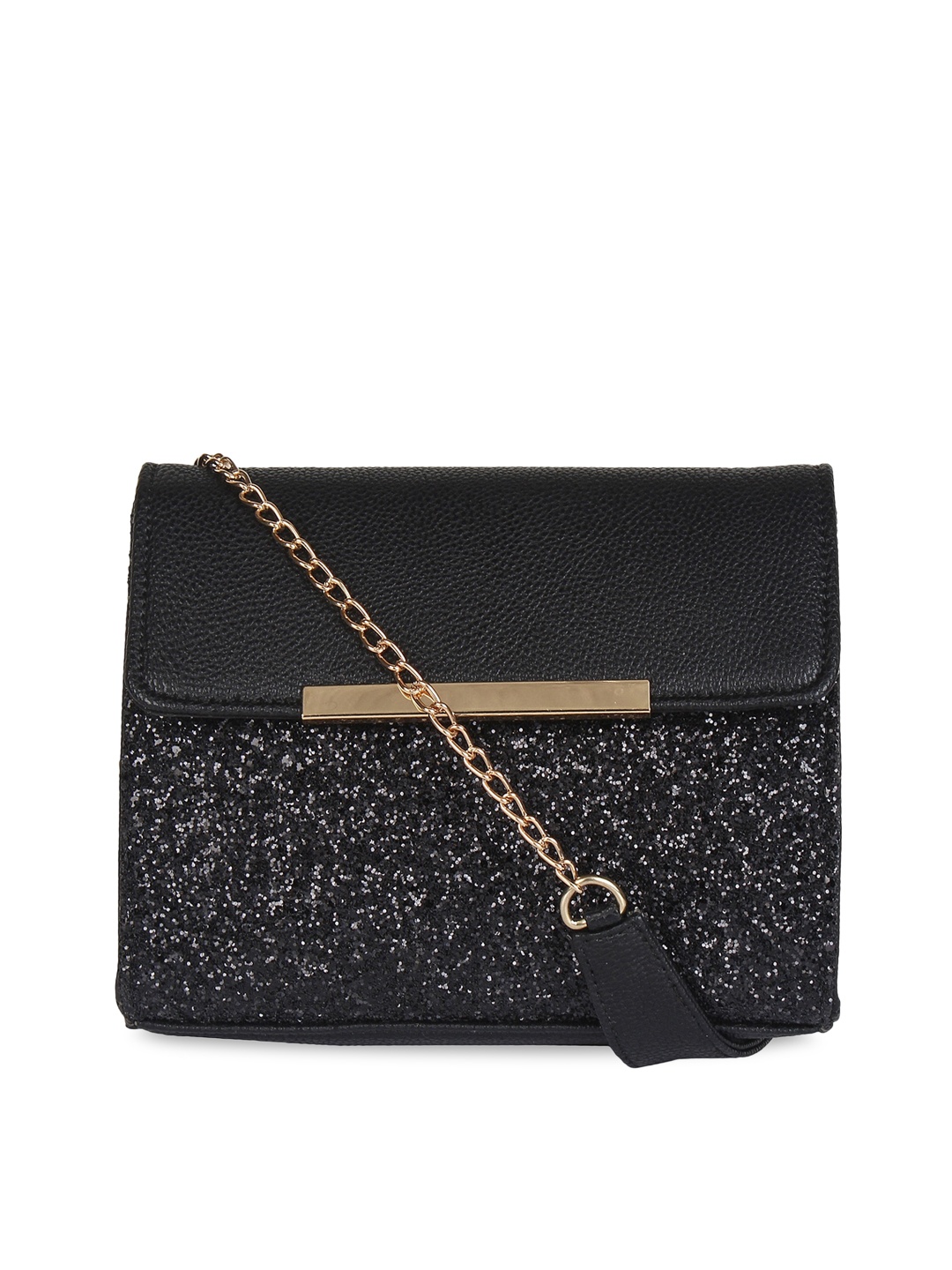 Berrypeckers Black Embellished Handheld Bag