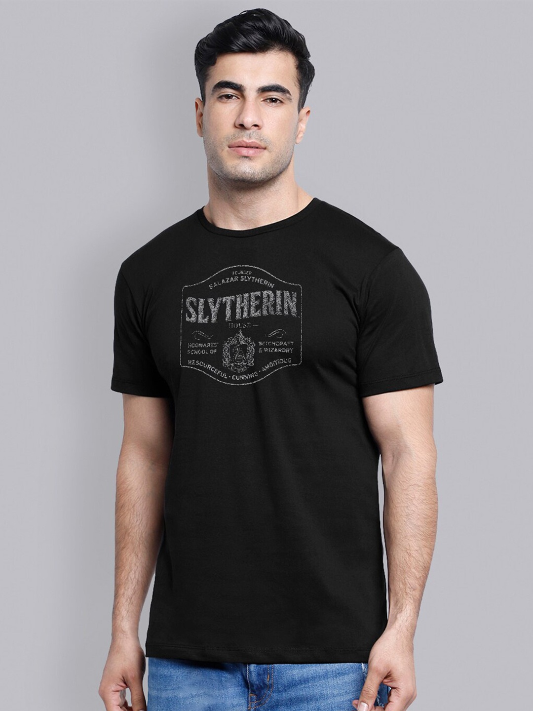 Free Authority Men Black Harry Potter Print Round Neck Cotton Pure Cotton T-shirt
Free Authority Men Black Harry Potter Print Round Neck Cotton Pure Cotton T-shirt