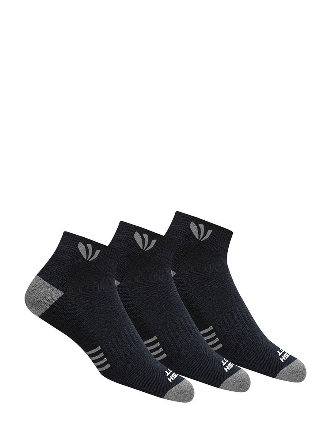 FRESH FEET Pack of 3 Men Black Patterned Cotton Ankle Socks with All Day Cushion Comfort
FRESH FEET Pack of 3 Men Black Patterned Cotton Ankle Socks with All Day Cushion Comfort