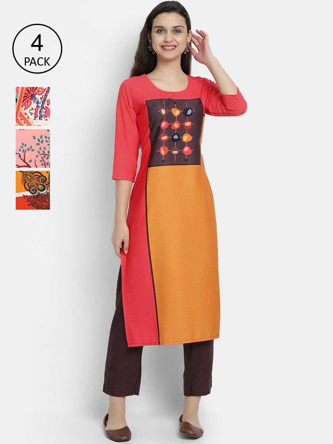 Ethnic basket Women Multicoloured Ethnic Motifs Printed Thread Work Crepe Kurta, Multi
Ethnic basket Women Multicoloured Ethnic Motifs Printed Thread Work Crepe Kurta, Multi