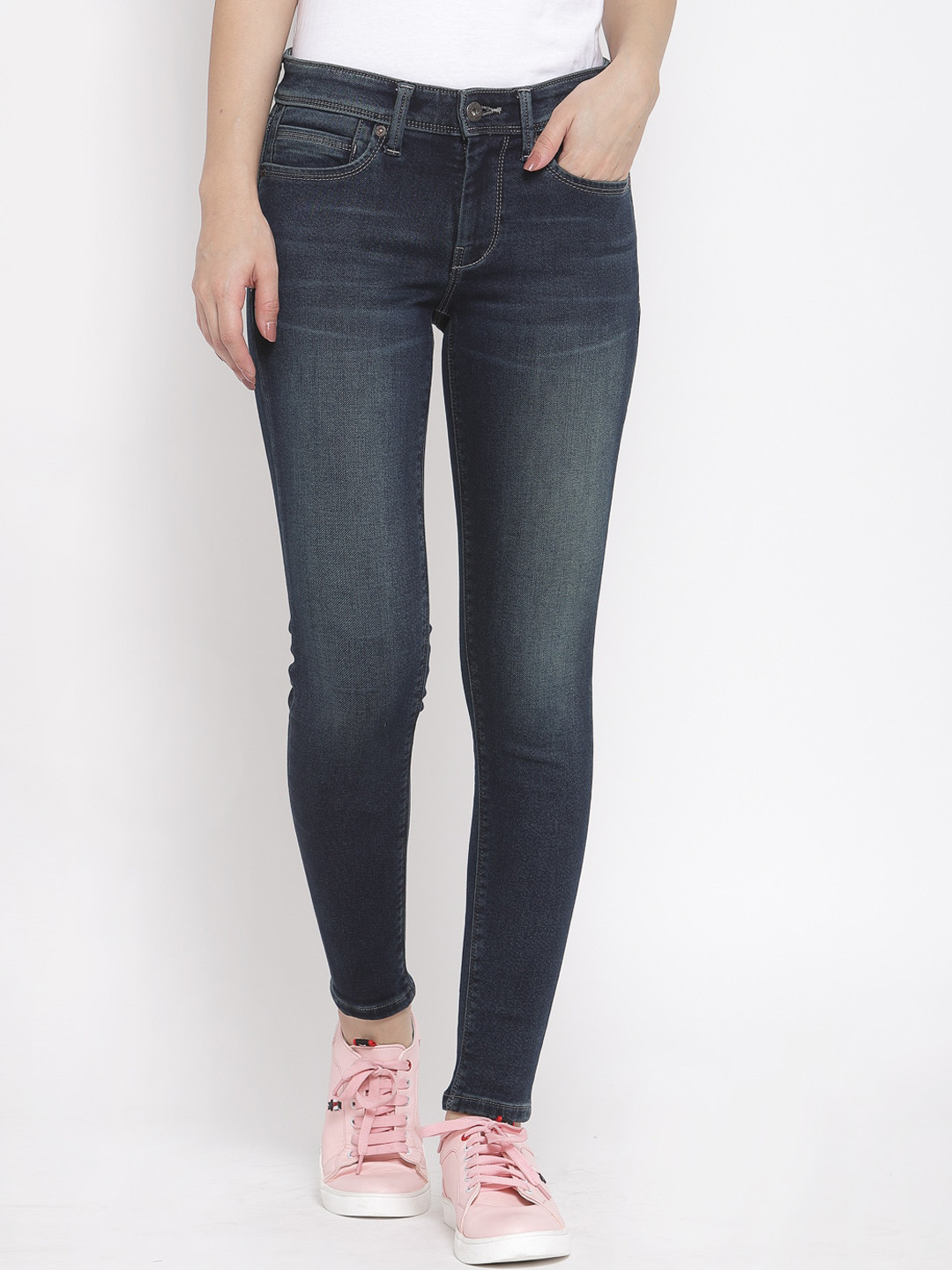 Pepe Jeans Women Navy Blue Skinny Fit Light Fade Jeans
Pepe Jeans Women Navy Blue Skinny Fit Light Fade Jeans