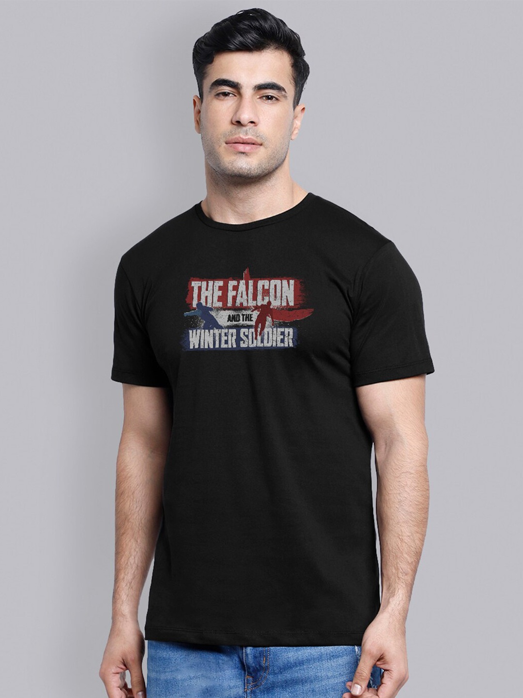 Free Authority Men Black The Falcon And The Winter Soldier Printed Pure Cotton T-shirt
Free Authority Men Black The Falcon And The Winter Soldier Printed Pure Cotton T-shirt