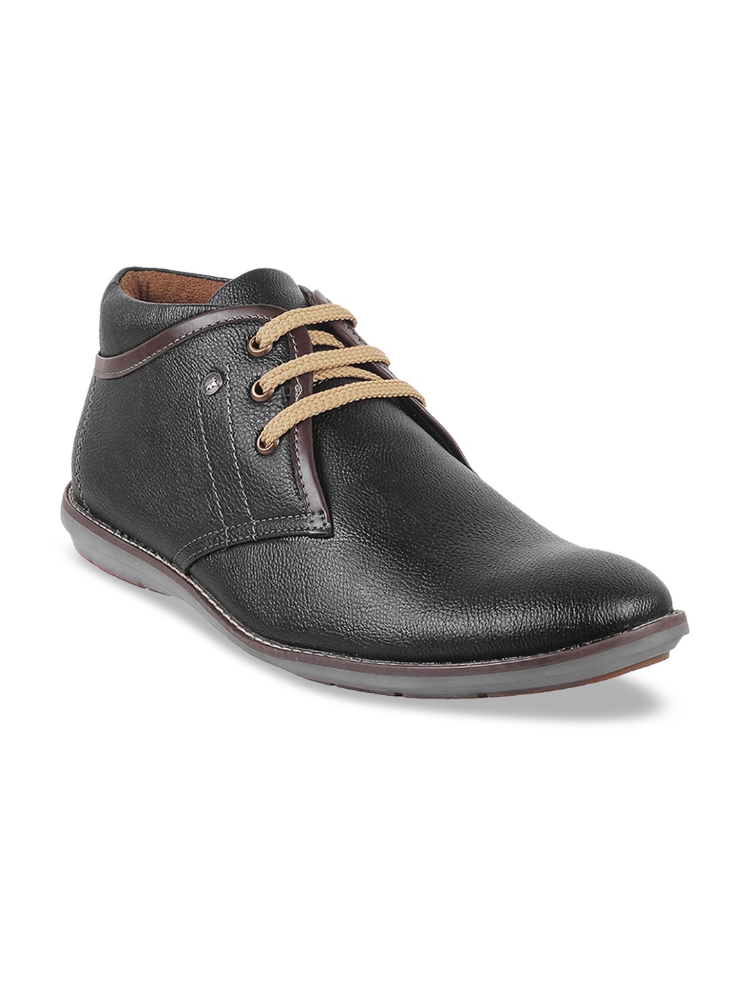WALKWAY by Metro Men Black Solid Derbys