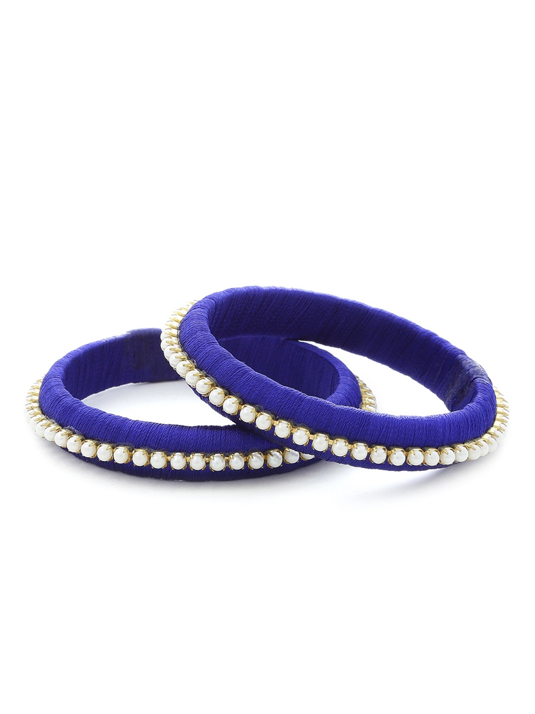 AKSHARA Girls Set of 2 Green & White Pearl-Studded Handcrafted Silk Thread Bangles, Blue
AKSHARA Girls Set of 2 Green & White Pearl-Studded Handcrafted Silk Thread Bangles, Blue